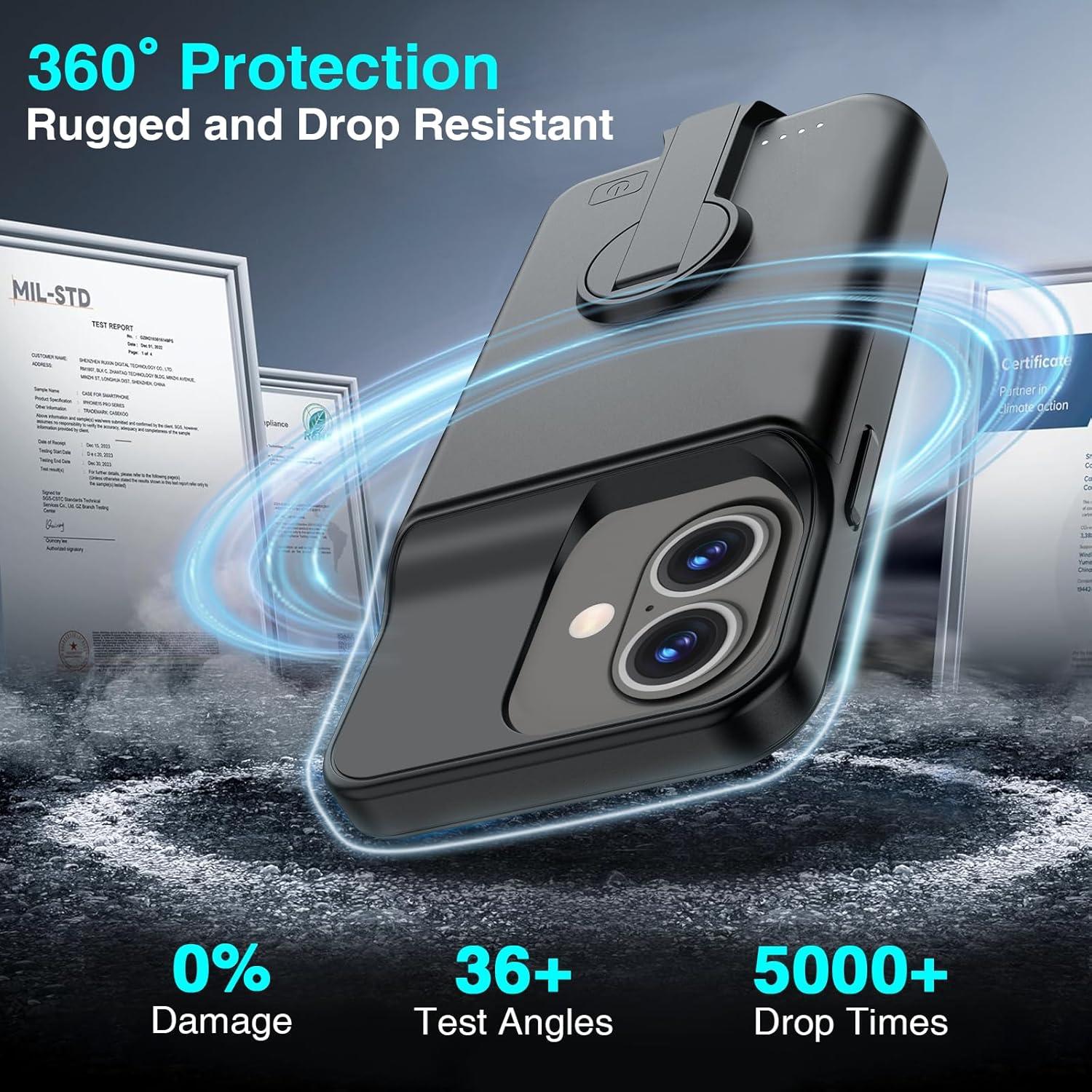 Funda de Batería BOPPS para iPhone 16 - 8500mAh, Soporte Invisible