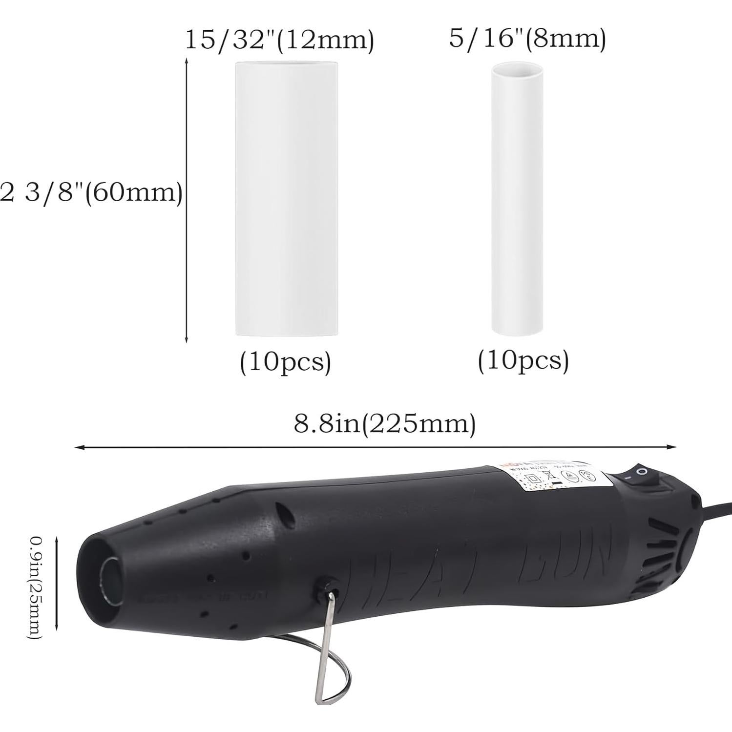 Kit de Reparación de Cables TOPNI CCP-01 - 20 Protectores + Mini Pistola de Calor