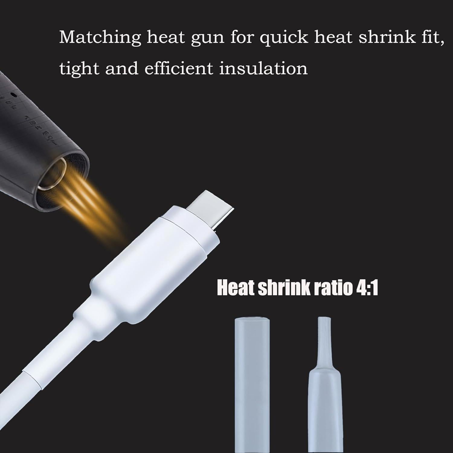Kit de Reparación de Cables TOPNI CCP-01 - 20 Protectores + Mini Pistola de Calor
