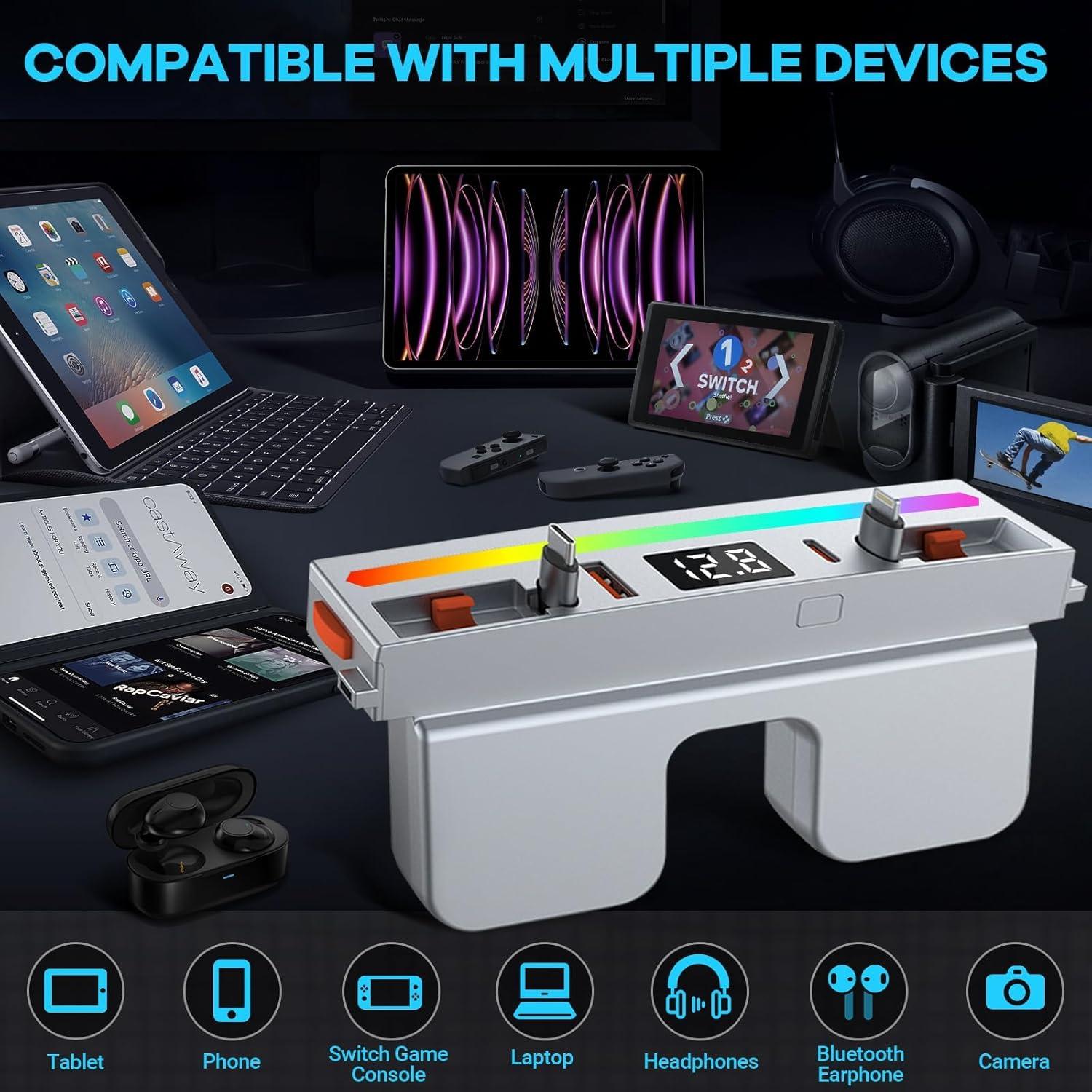 Alopee Hub USB 65W Carga Rápida para Tesla Model 3/Y 2024-2025