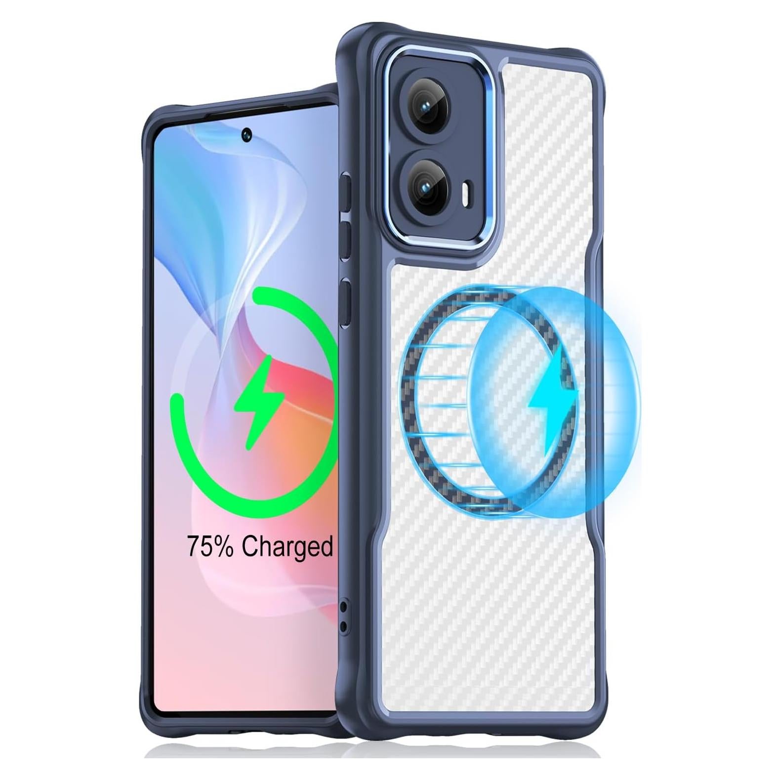 Funda para Motorola Edge 5G 2024 con Soporte Magnético y Carga Inalámbrica
