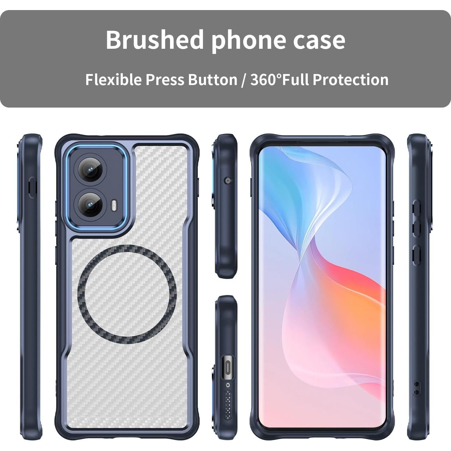 Funda para Motorola Edge 5G 2024 con Soporte Magnético y Carga Inalámbrica