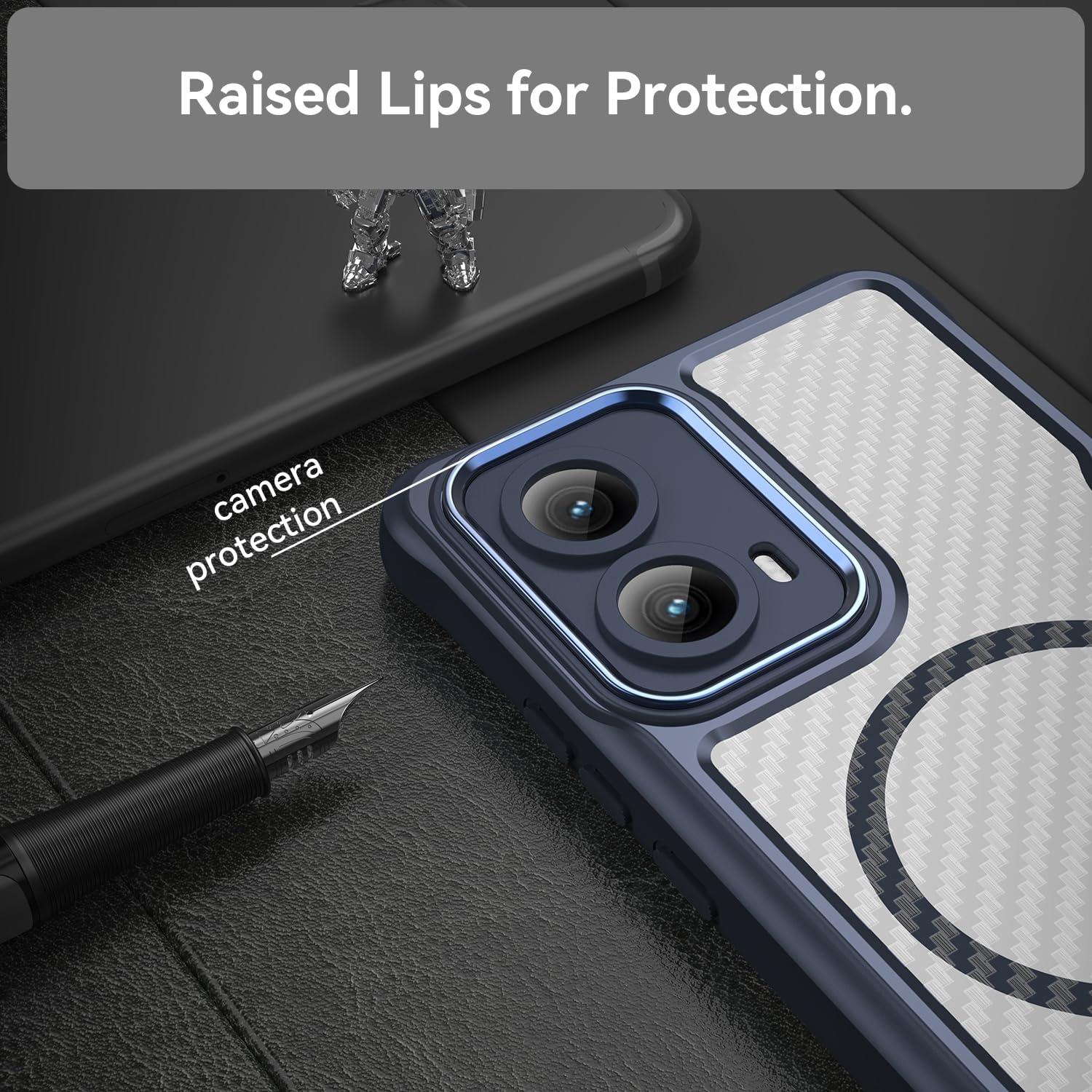 Funda para Motorola Edge 5G 2024 con Soporte Magnético y Carga Inalámbrica