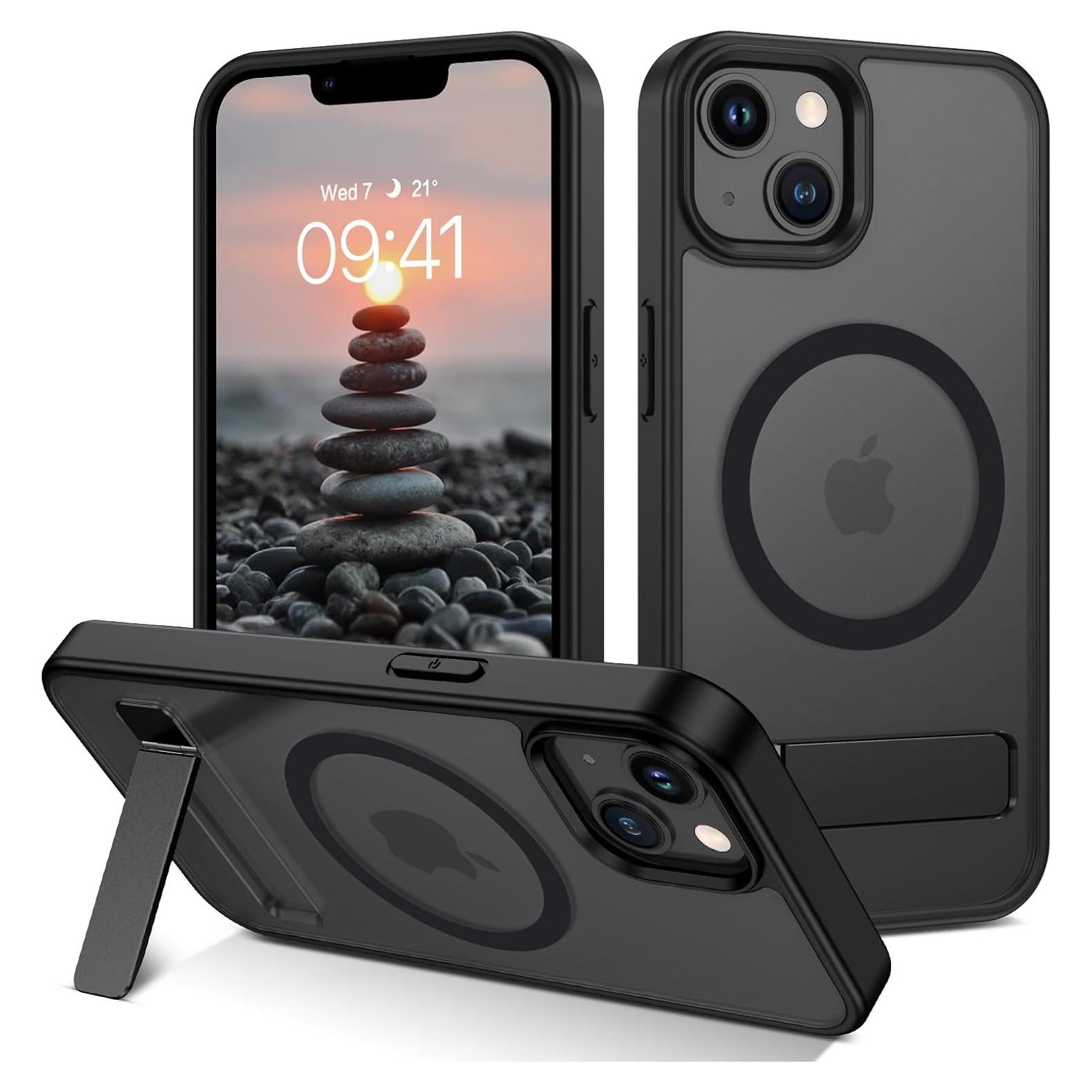 Funda Magnética Telaso para iPhone 14/13, TPU, Soporte Ajustable