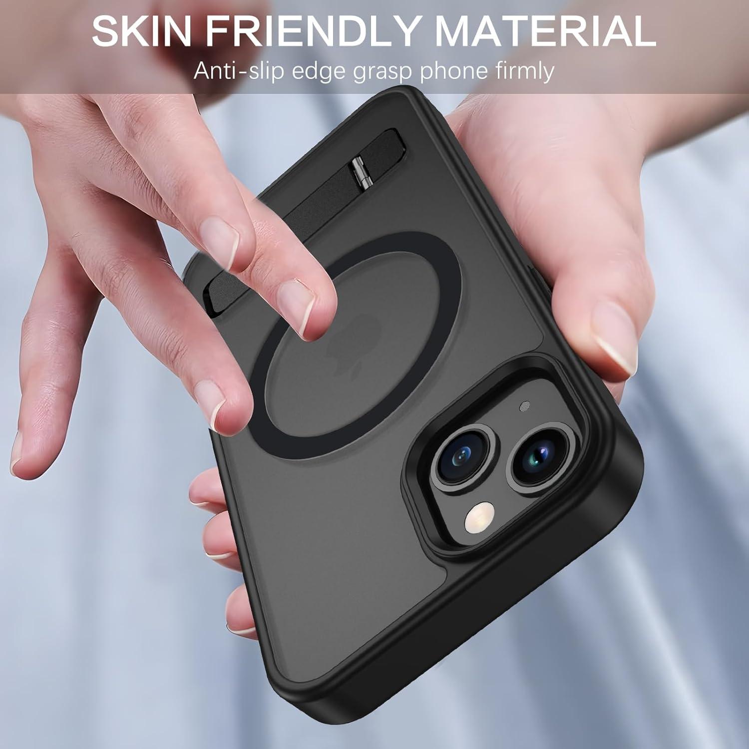 Funda Magnética Telaso para iPhone 14/13, TPU, Soporte Ajustable