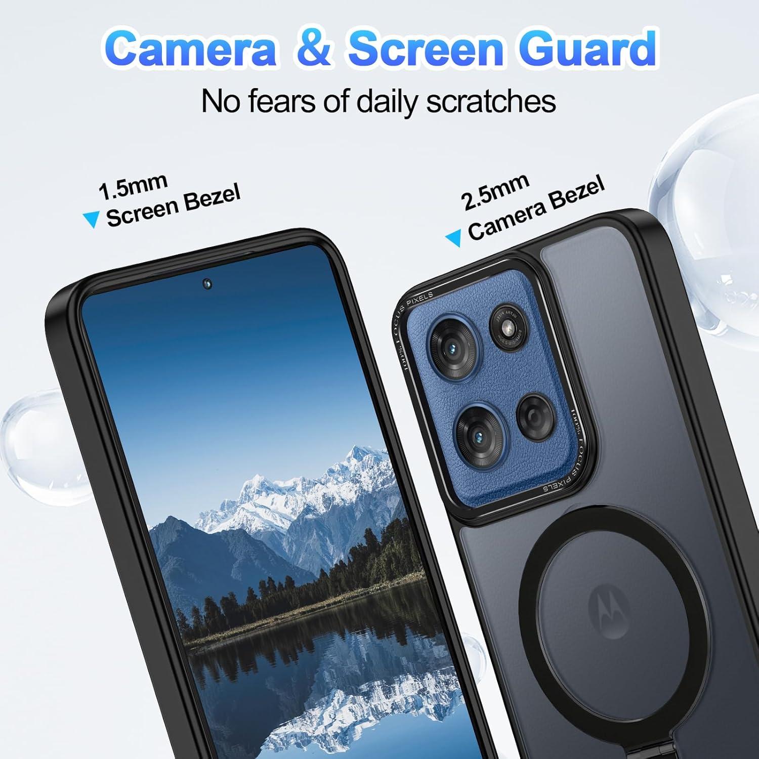 Funda Casehas para Moto G Stylus 5G 2025, negra, a prueba de golpes