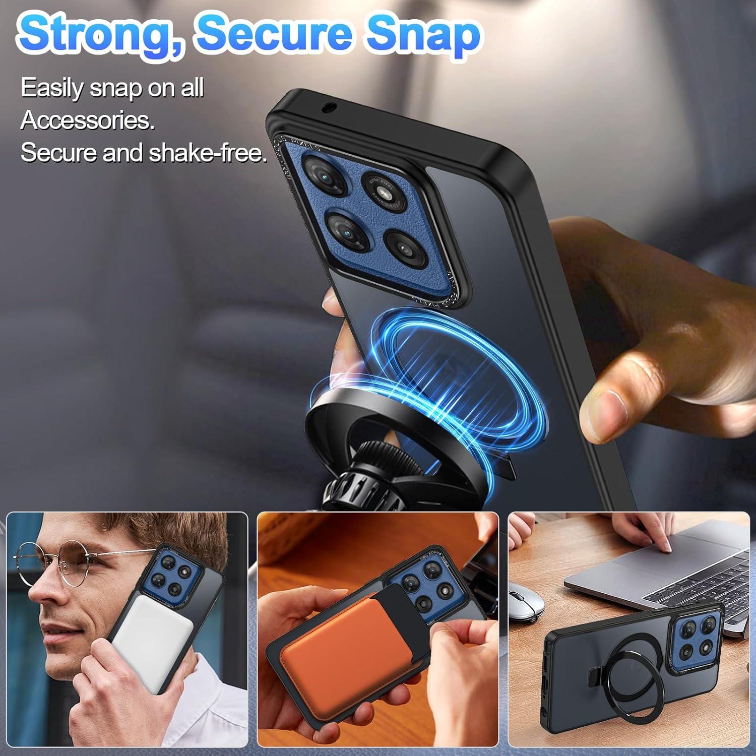 Funda Casehas para Moto G Stylus 5G 2025, negra, a prueba de golpes