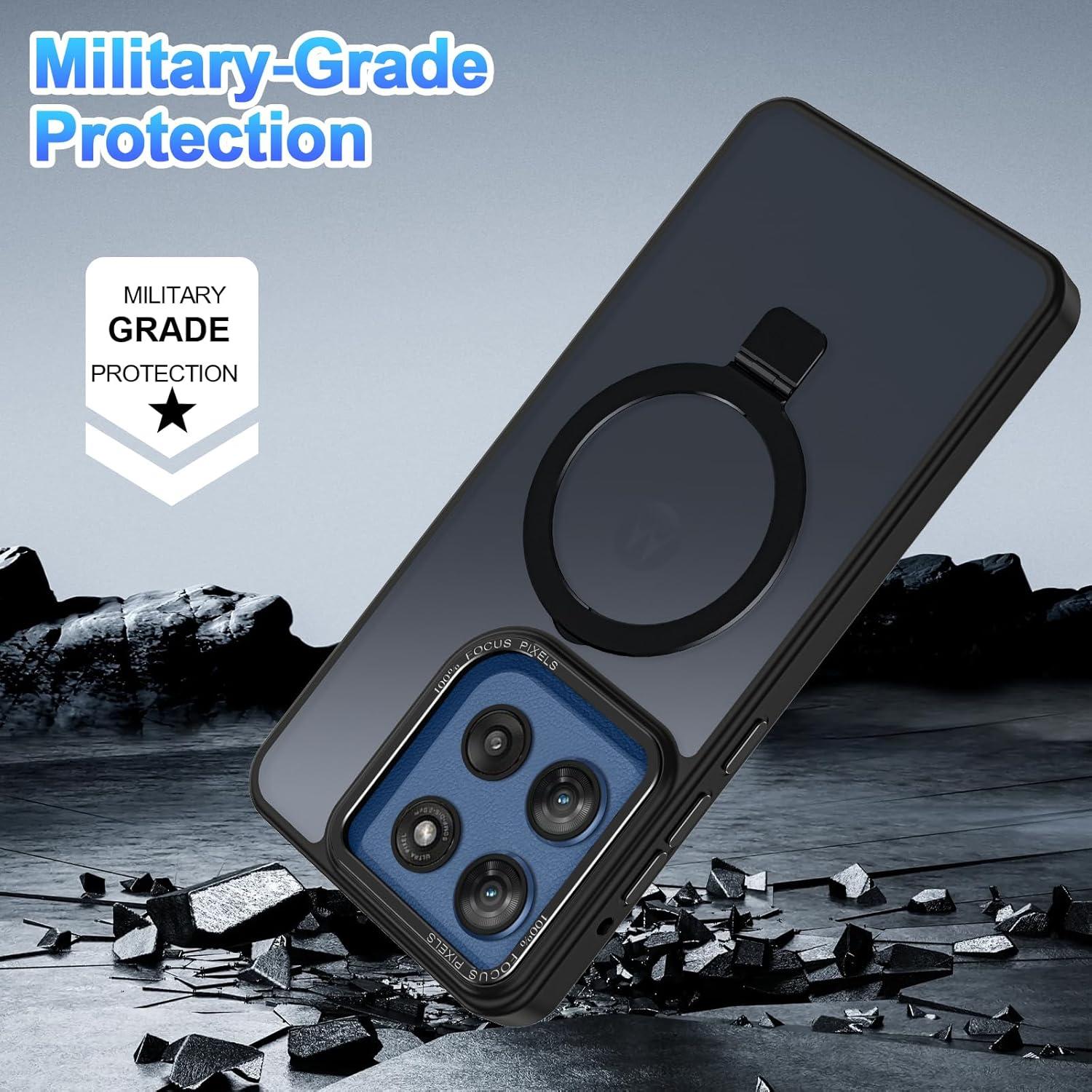 Funda Casehas para Moto G Stylus 5G 2025, negra, a prueba de golpes