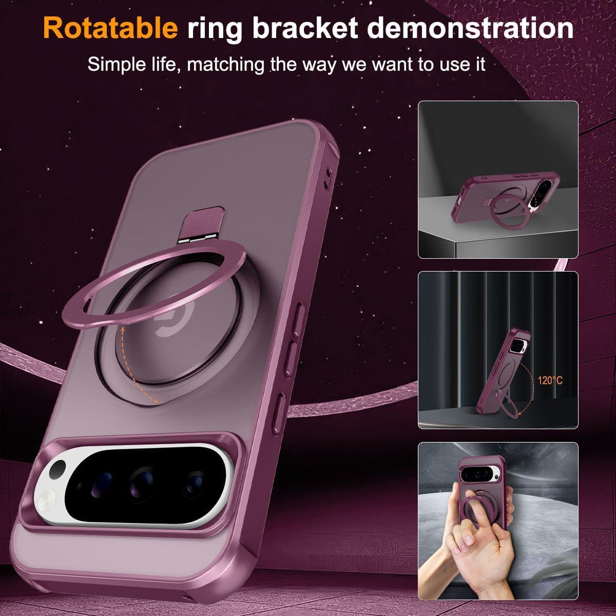 Funda Magnética Casehas para Google Pixel 9 Pro XL - Rojo Vino