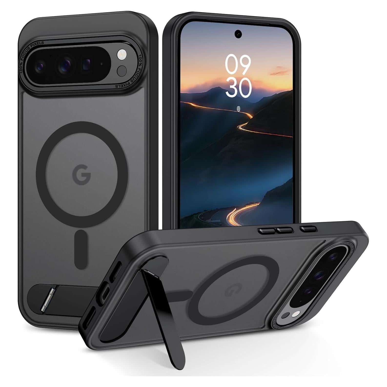 Funda BENTOBEN para Google Pixel 10/10 Pro 6.3" Negra con Soporte