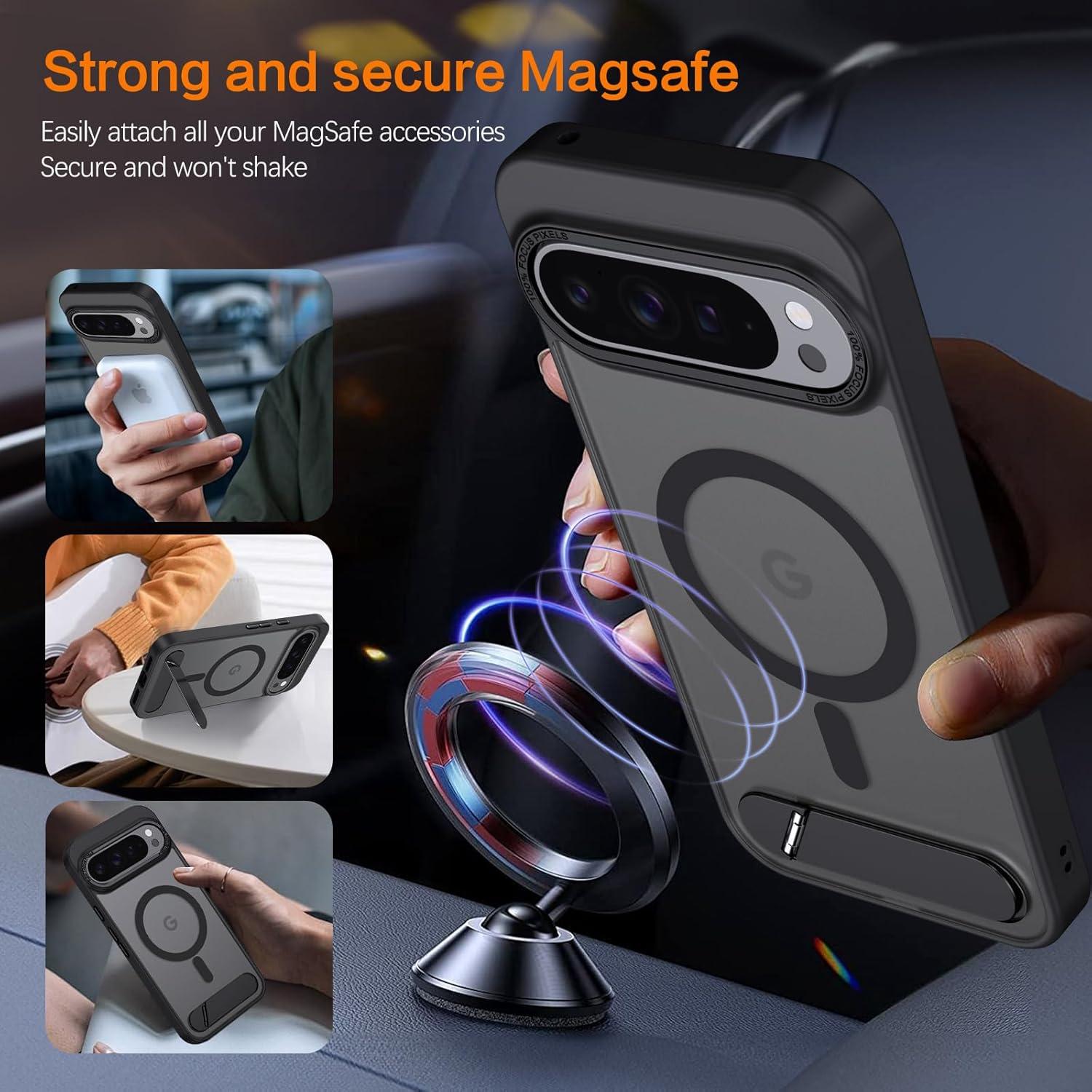 Funda BENTOBEN para Google Pixel 10/10 Pro 6.3" Negra con Soporte