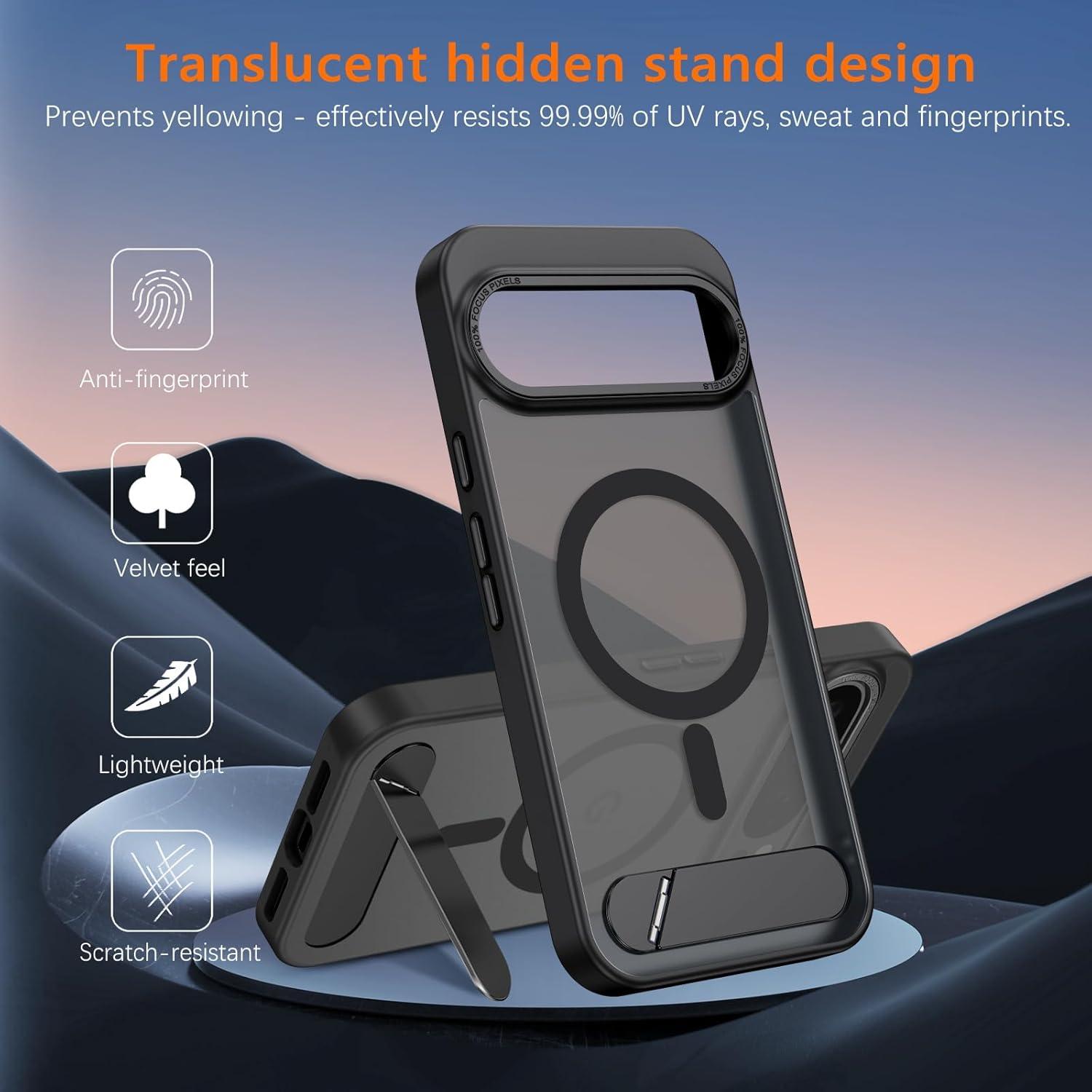 Funda BENTOBEN para Google Pixel 10/10 Pro 6.3" Negra con Soporte