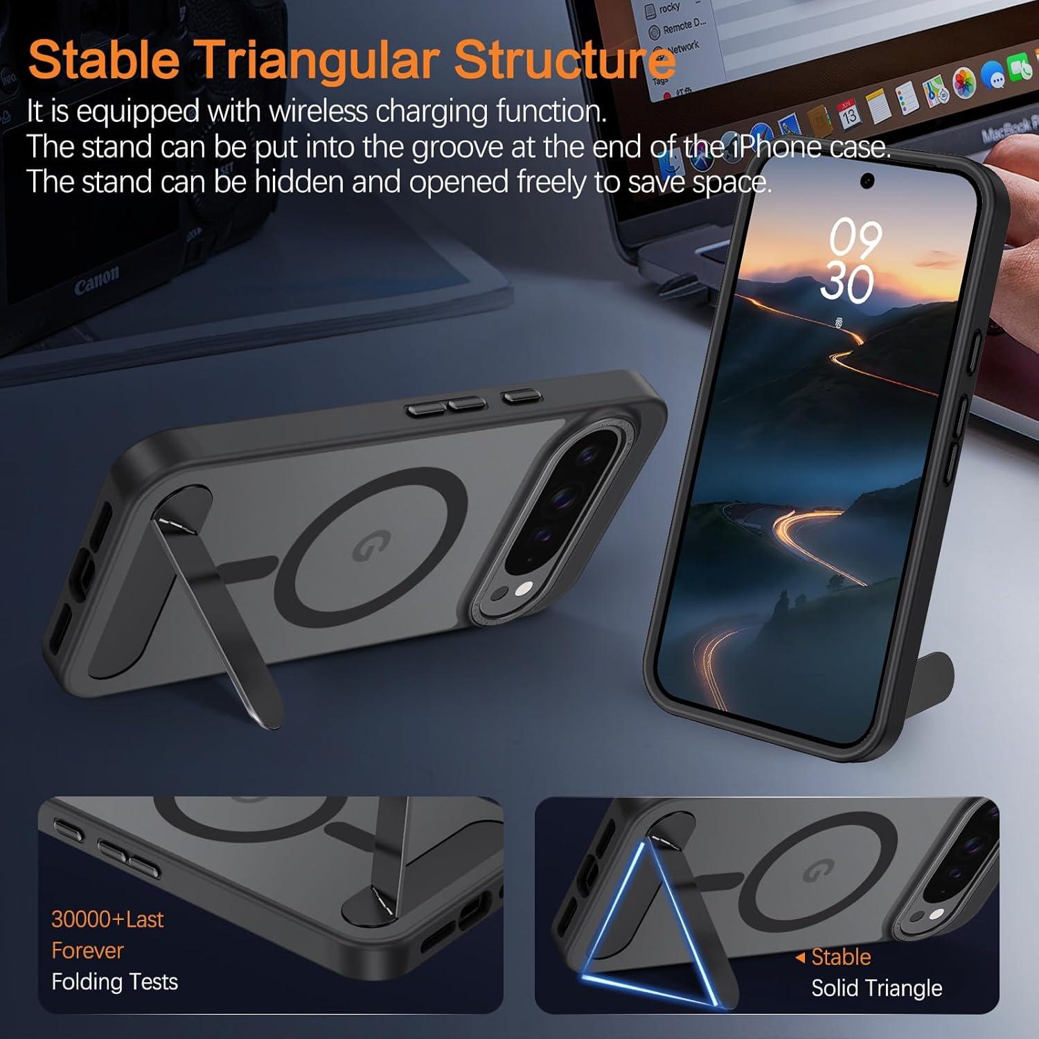 Funda BENTOBEN para Google Pixel 10/10 Pro 6.3" Negra con Soporte