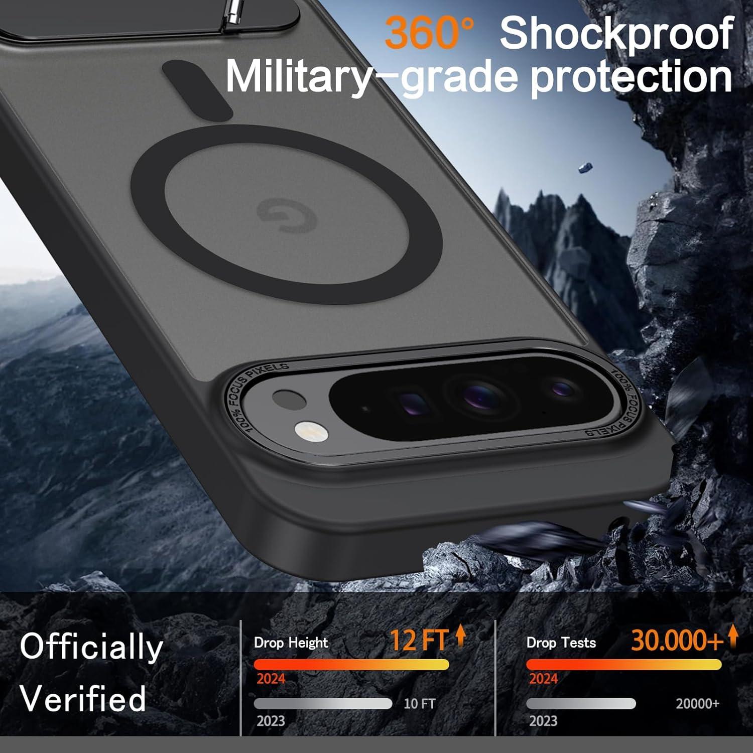 Funda BENTOBEN para Google Pixel 10/10 Pro 6.3" Negra con Soporte