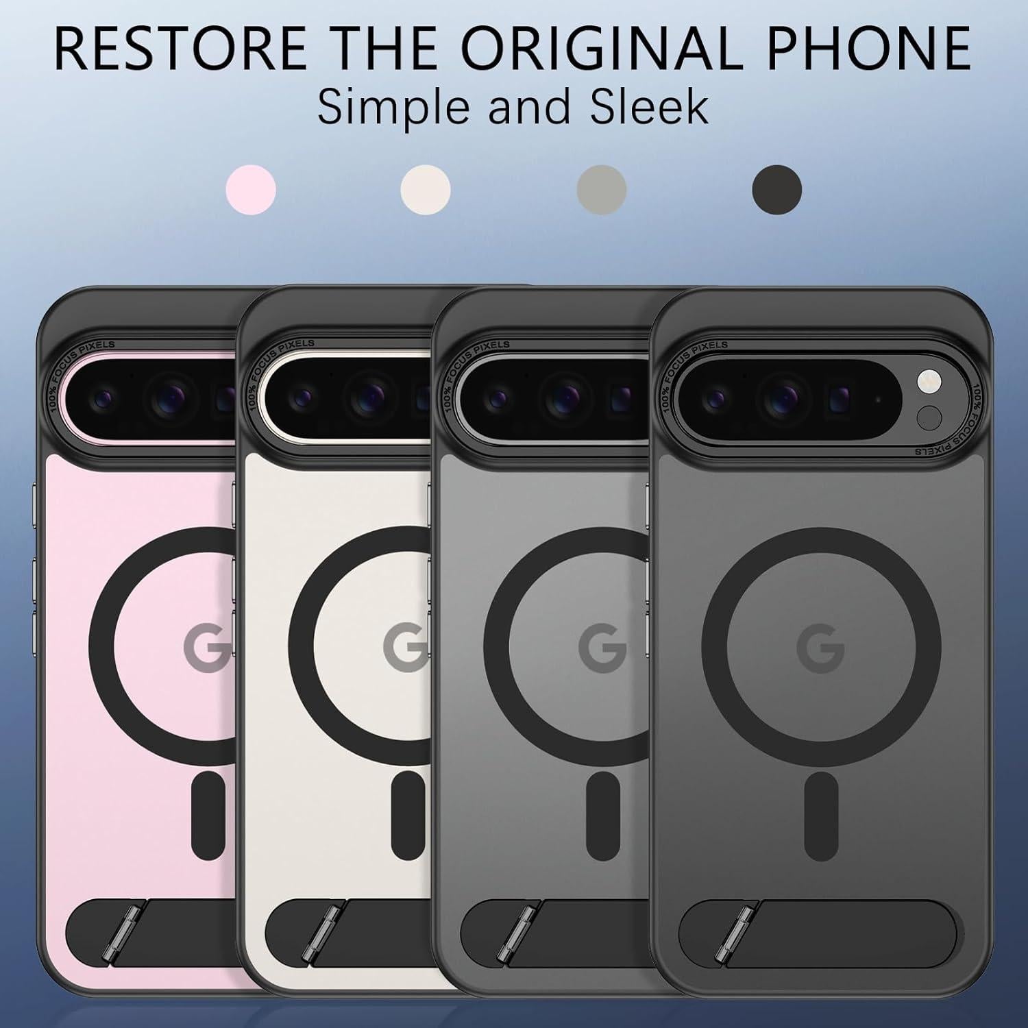 Funda BENTOBEN para Google Pixel 10/10 Pro 6.3" Negra con Soporte