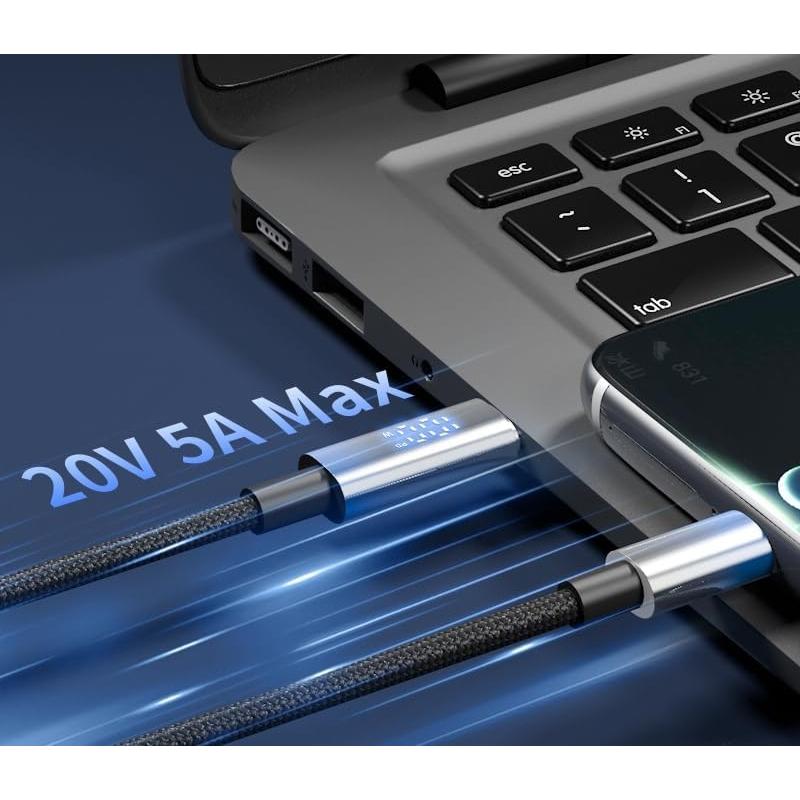 Cable USB C a USB C 100W PD con pantalla LED 1.2m FANTIA