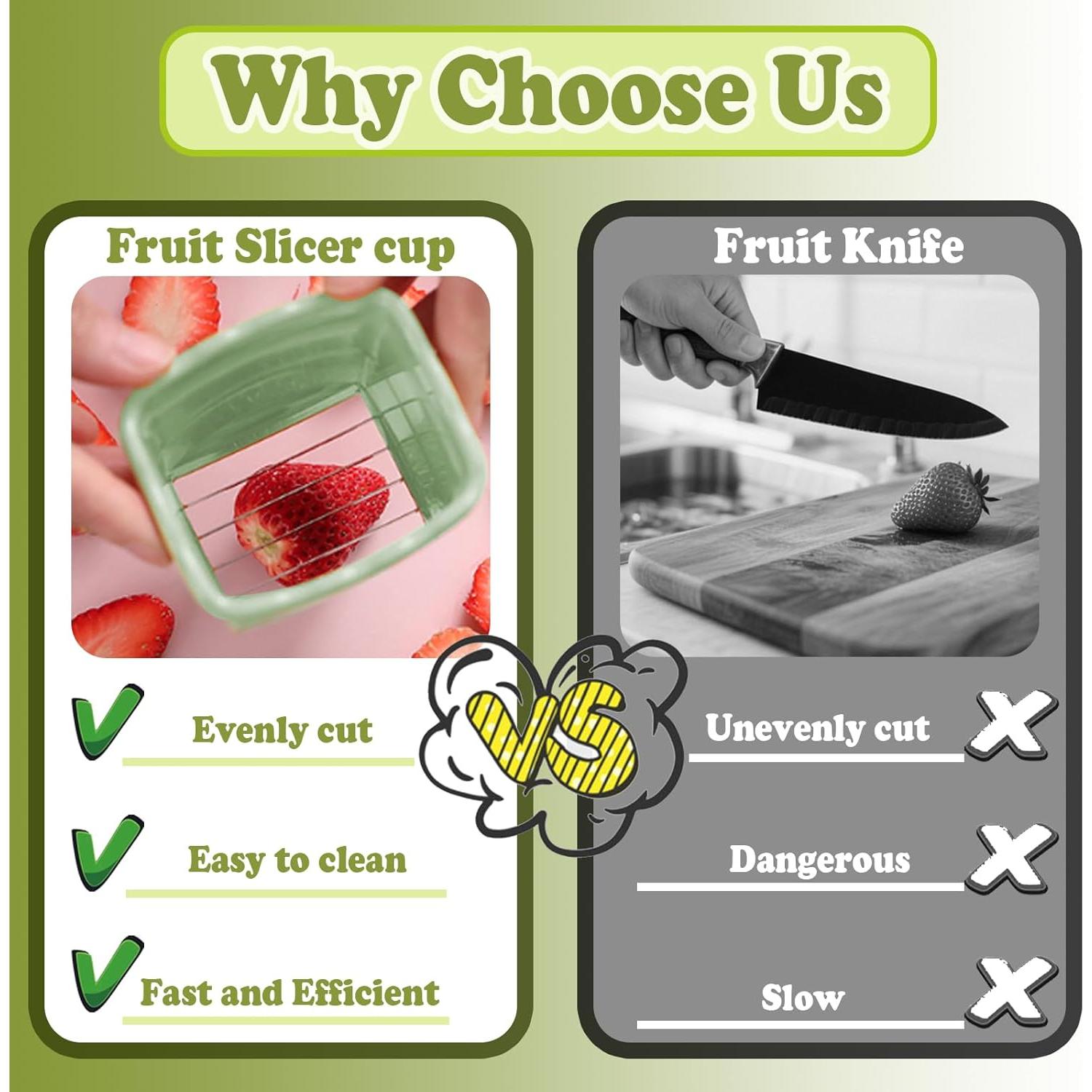 Cortador Multifuncional de Frutas FANTEXY - Acero Inoxidable