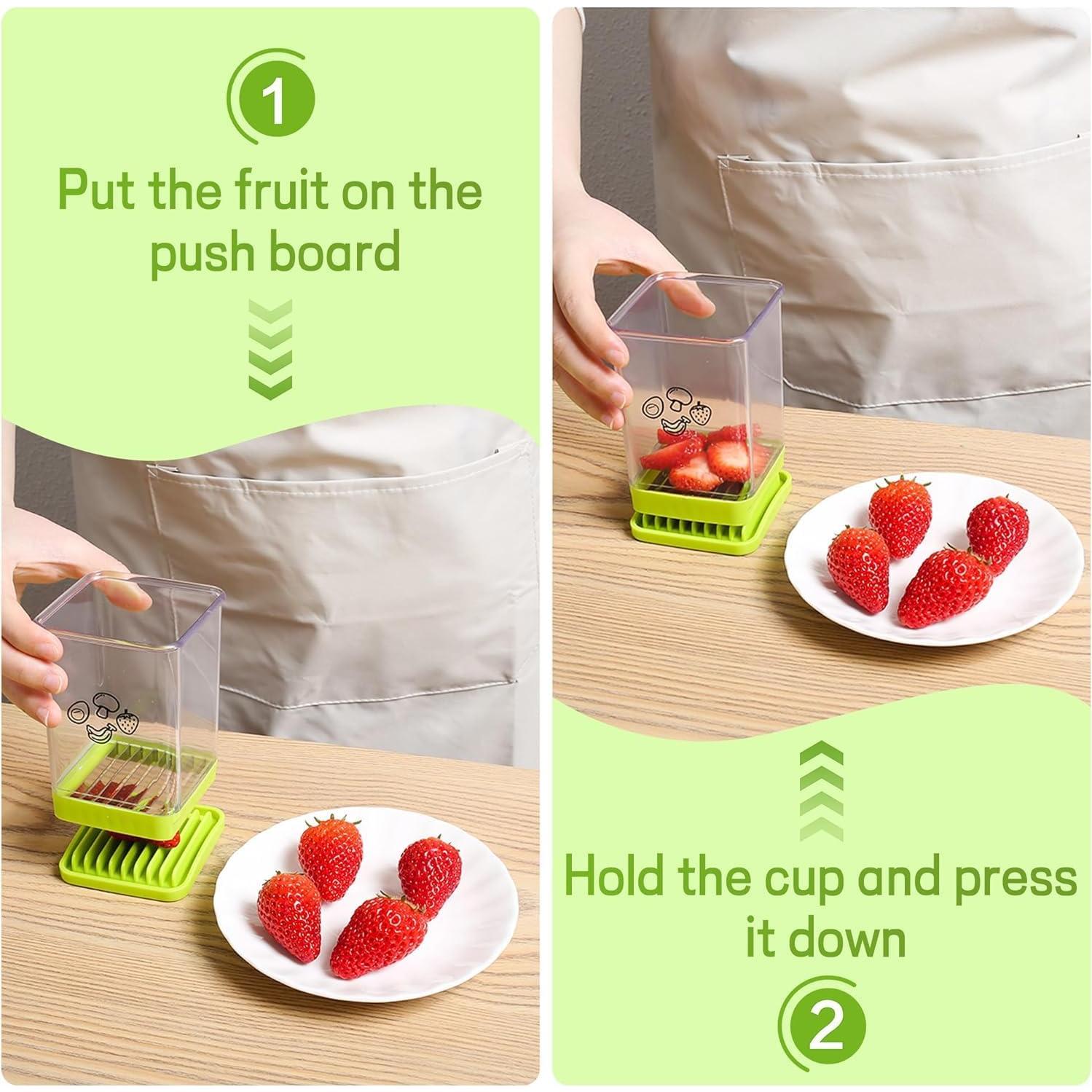 Cortador de Frutas Darfooper 3x3x4.2 cm Acero Inoxidable