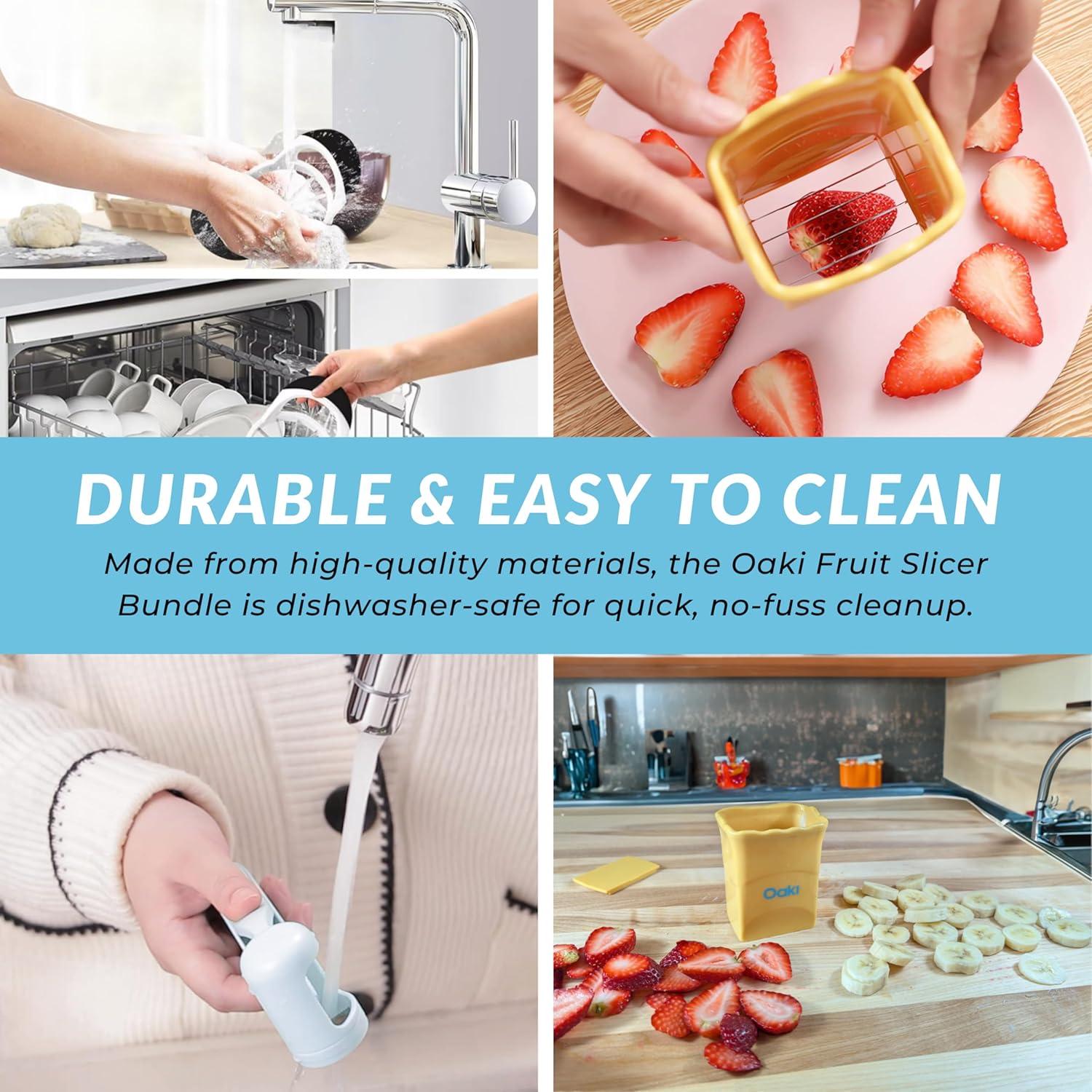 Cortadores de Frutas 3 en 1 Oaki | Set Seguro para Niños