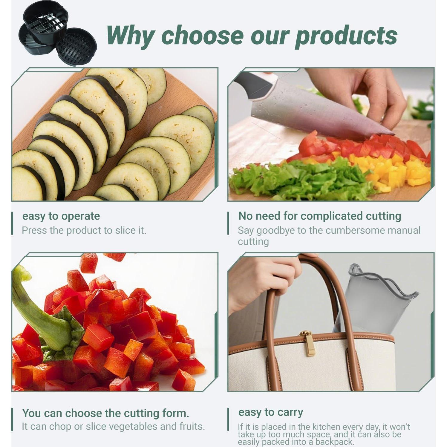 Cortador Multifuncional de Frutas y Verduras YOSMAKIY 158g