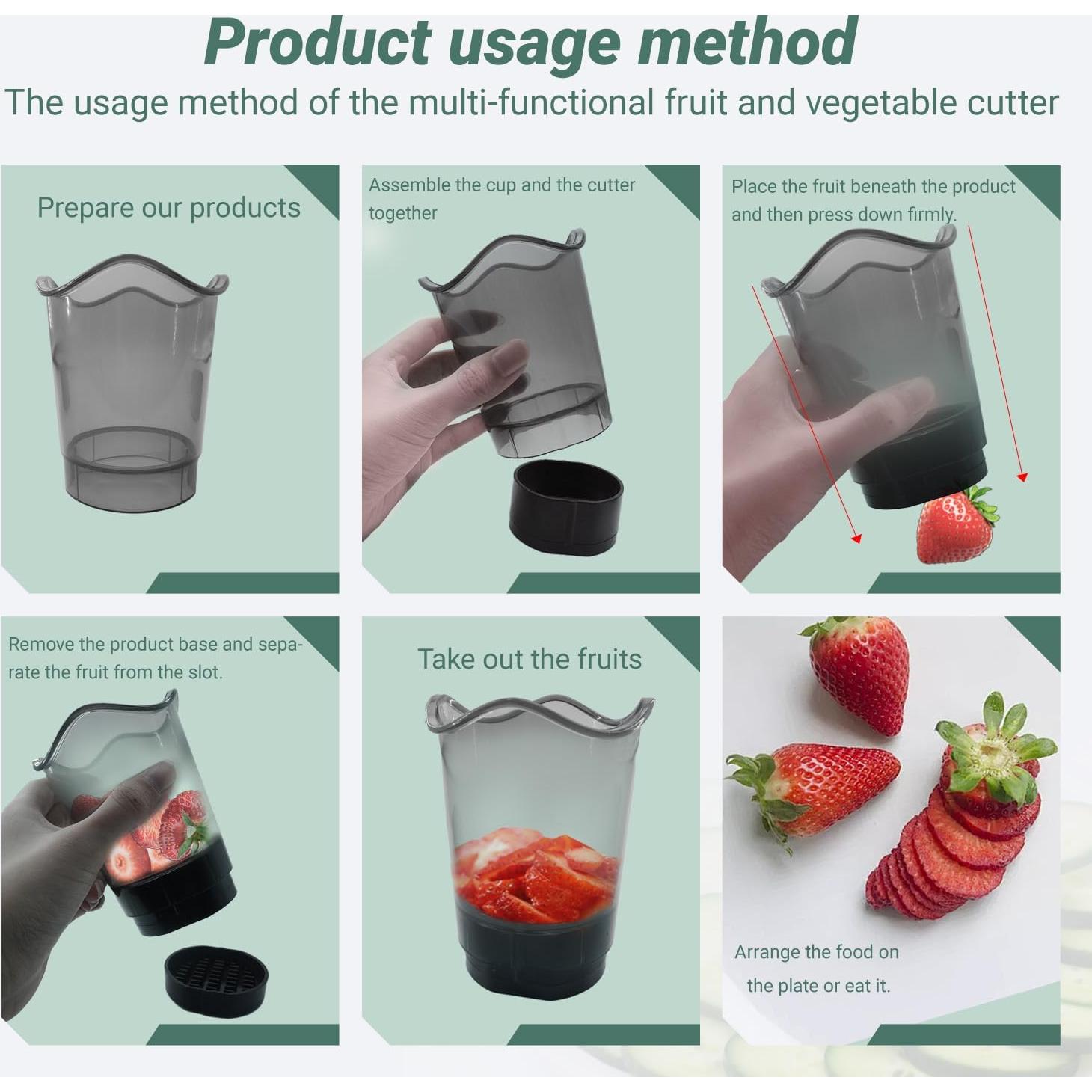 Cortador Multifuncional de Frutas y Verduras YOSMAKIY 158g