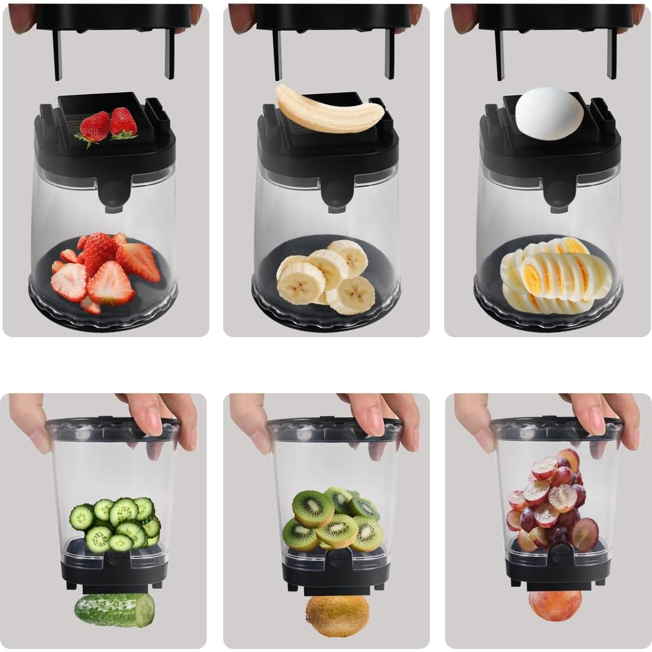 Cortador de Frutas y Verduras ZenQeek Rojo - Acero Inoxidable