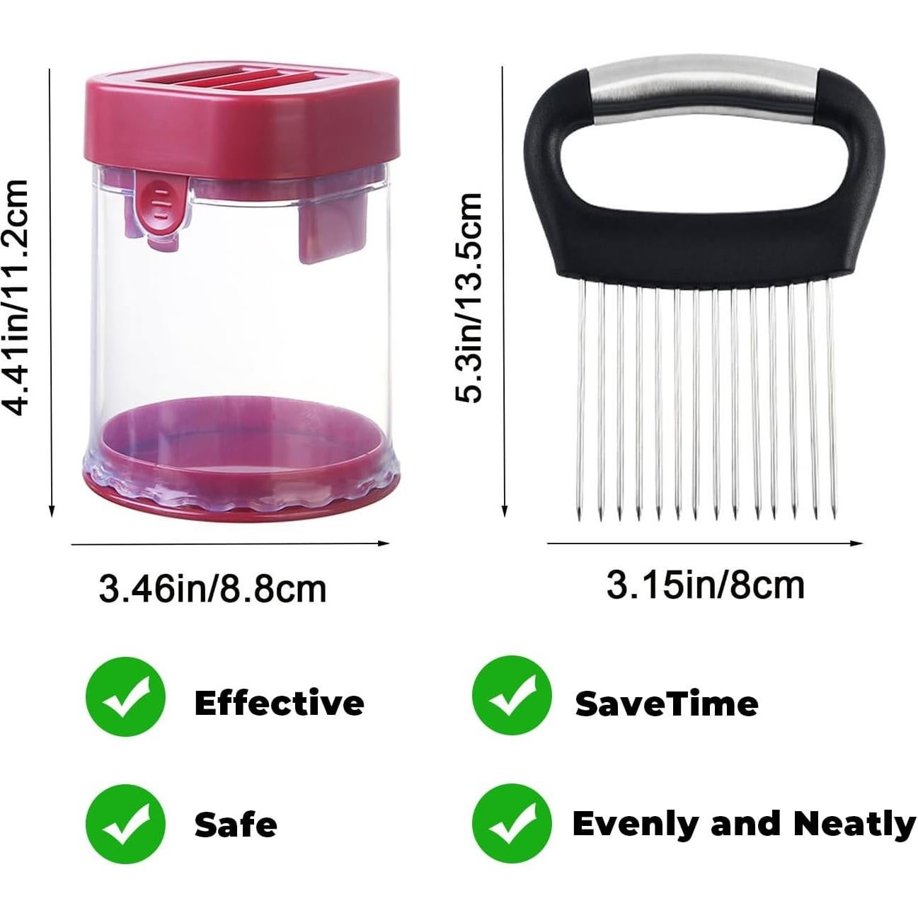 Cortador de Frutas y Verduras ZenQeek Rojo - Acero Inoxidable