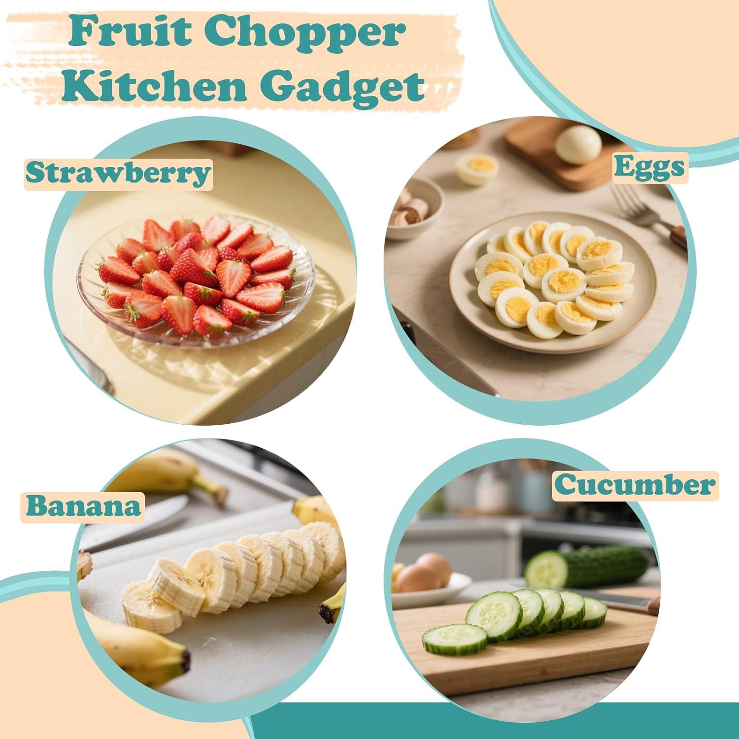 Cortador de Frutas FATUXZ - Manual, Acero Inoxidable, Amarillo