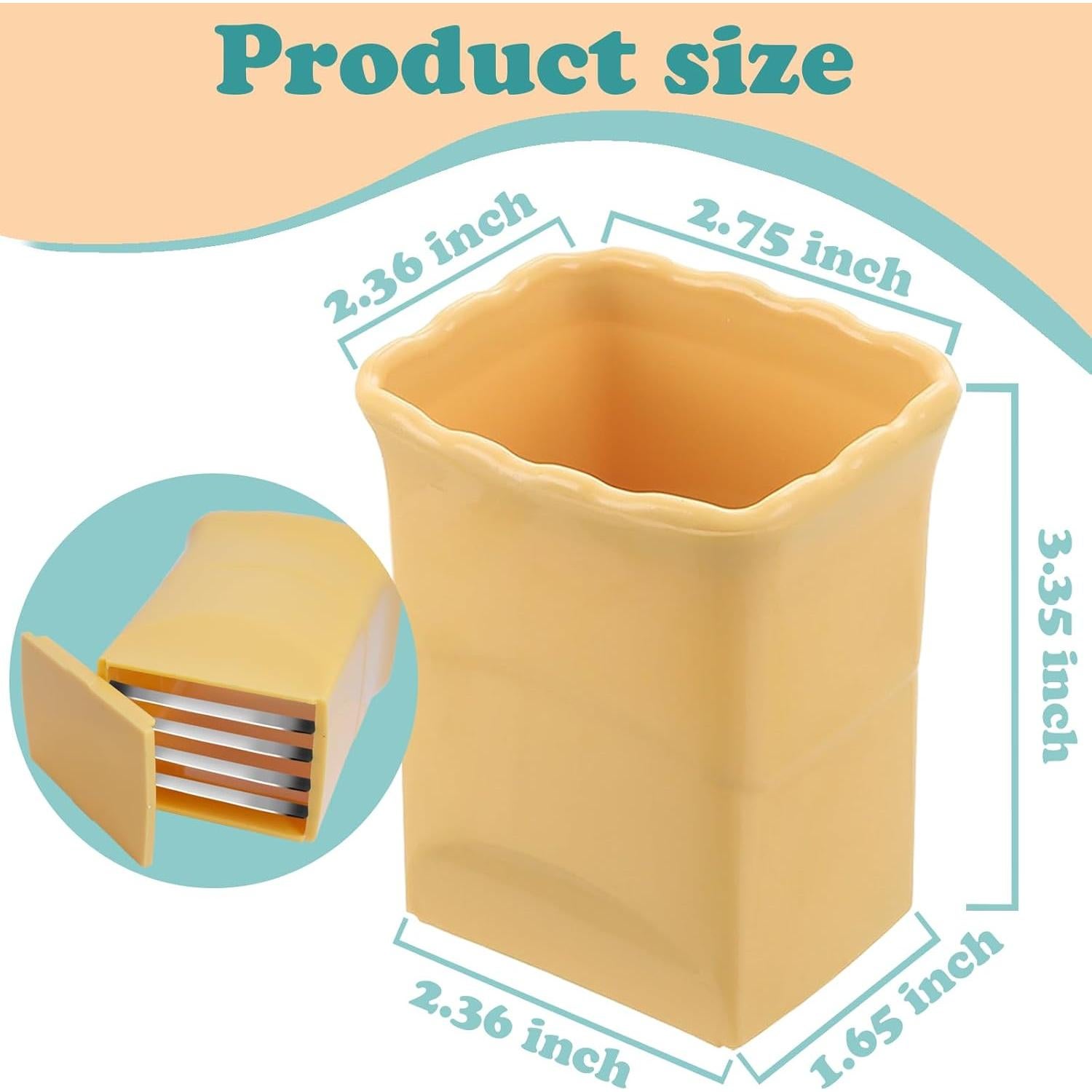 Cortador de Frutas FATUXZ - Manual, Acero Inoxidable, Amarillo