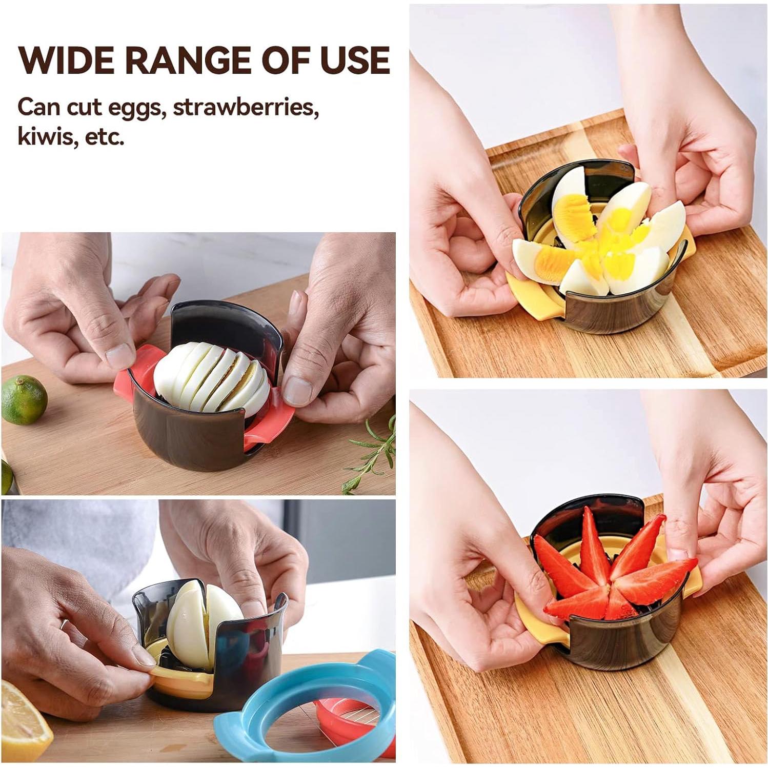 Cortador Multifuncional de Huevos y Frutas KWBLWF - Acero Inoxidable