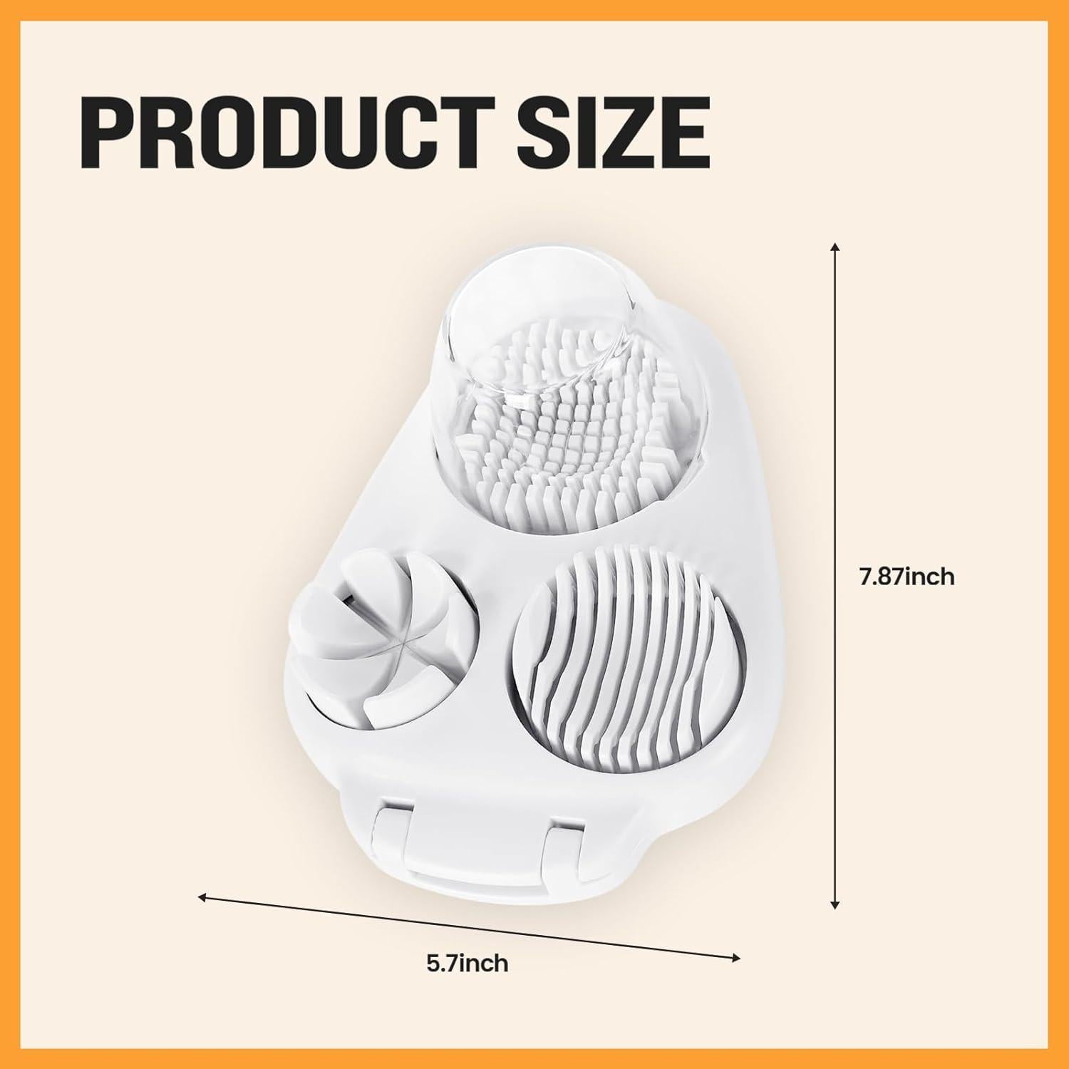 Cortador de Huevos 3 en 1 Solaceura - Acero Inoxidable, Multifuncional