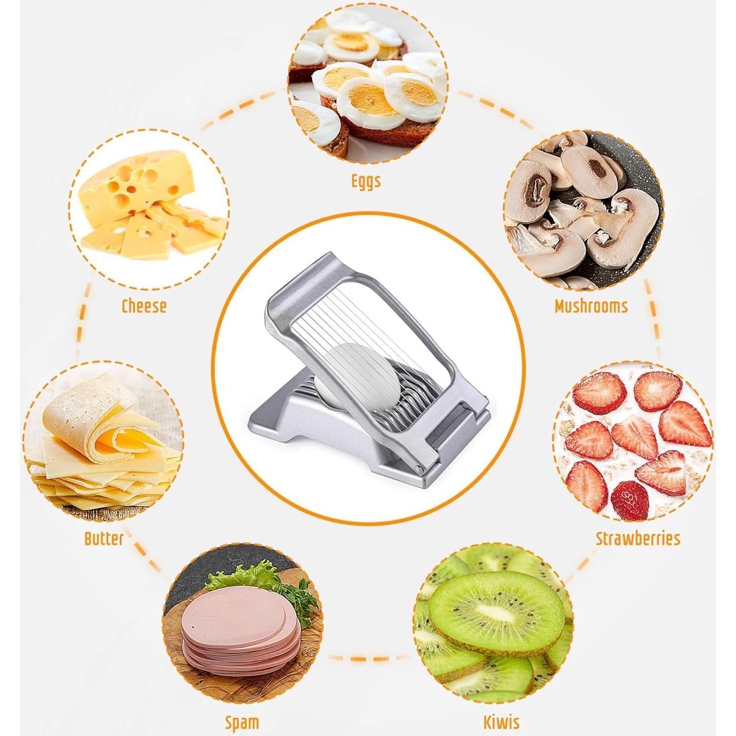 Cortador de Huevos HFLYJPYW de Acero Inoxidable Multifuncional