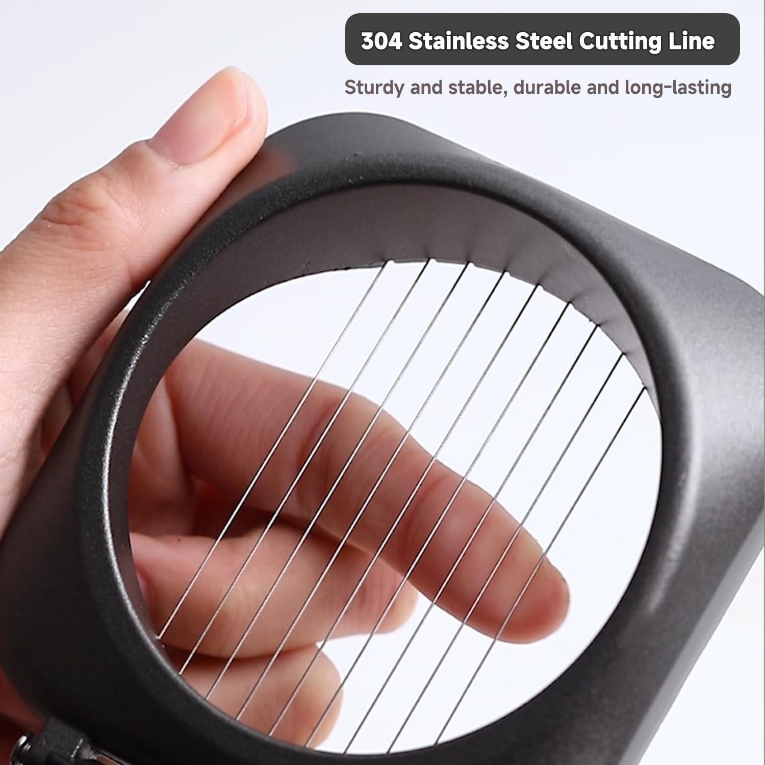 Cortador de Huevos Doble SYXLTSH de Acero Inoxidable - Negro