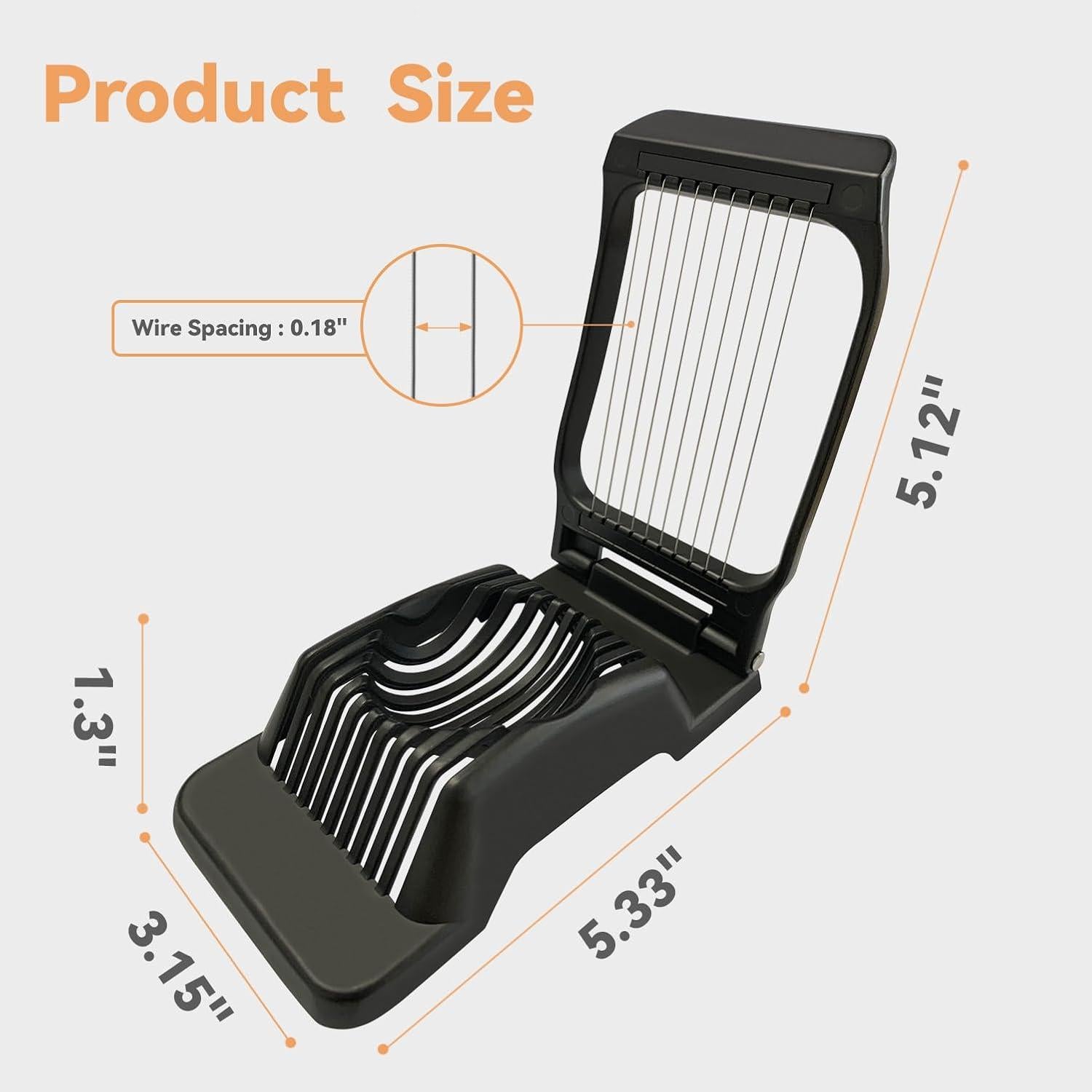 Cortador de Huevos Duros Bozenu Negro - Acero Inoxidable