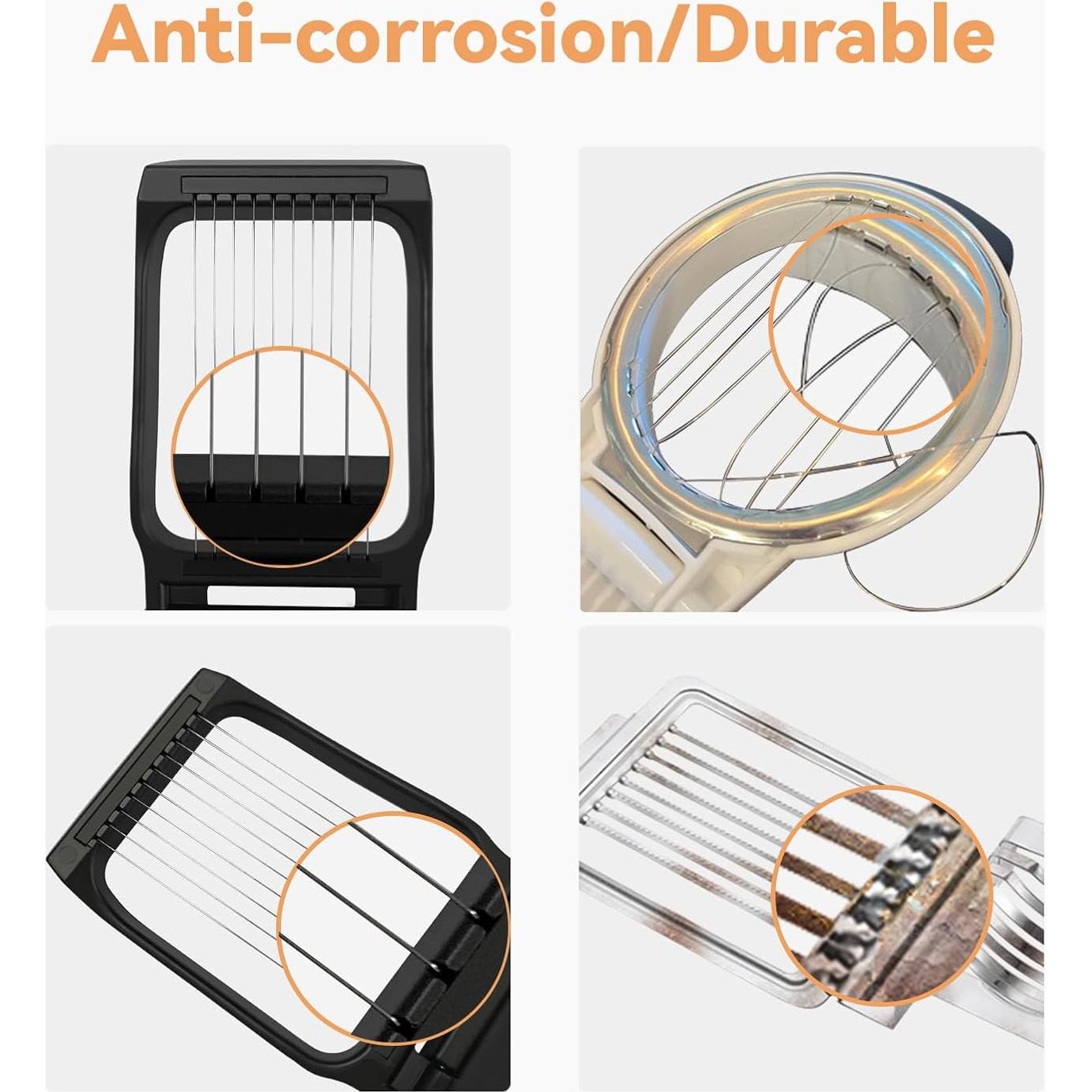 Cortador de Huevos Duros Bozenu Negro - Acero Inoxidable