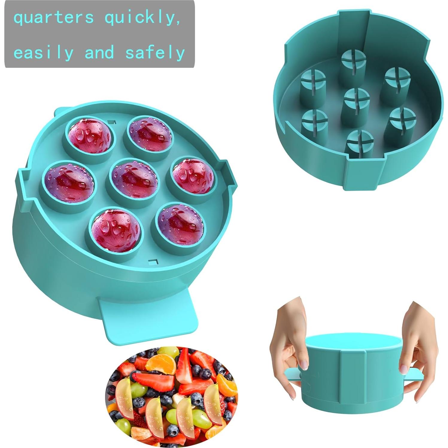 Cortador de Uvas Mahensy para Niños - Acero Inoxidable, 7 Agujeros