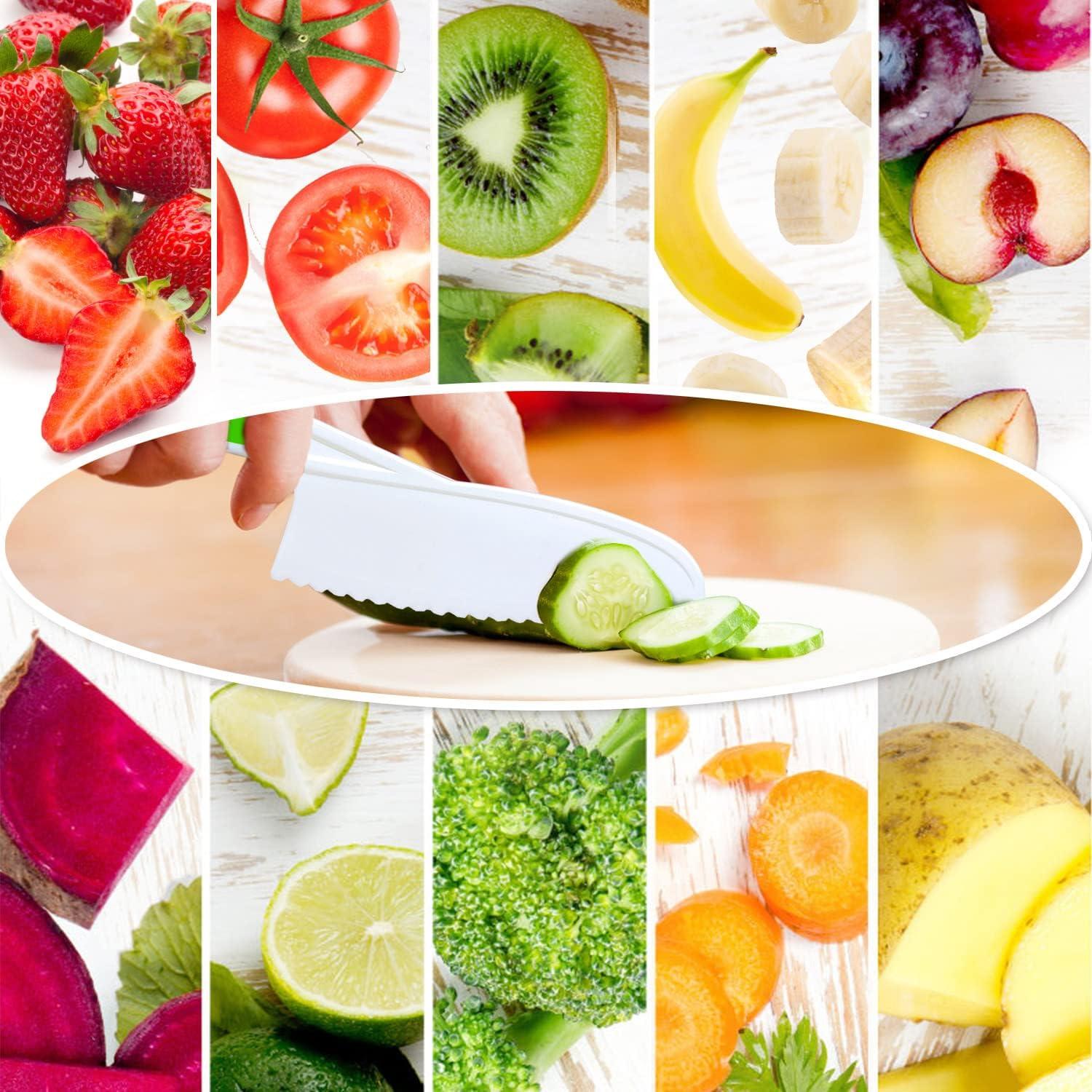 Juego de cuchillos para niños TAORISH 4 piezas seguro y colorido