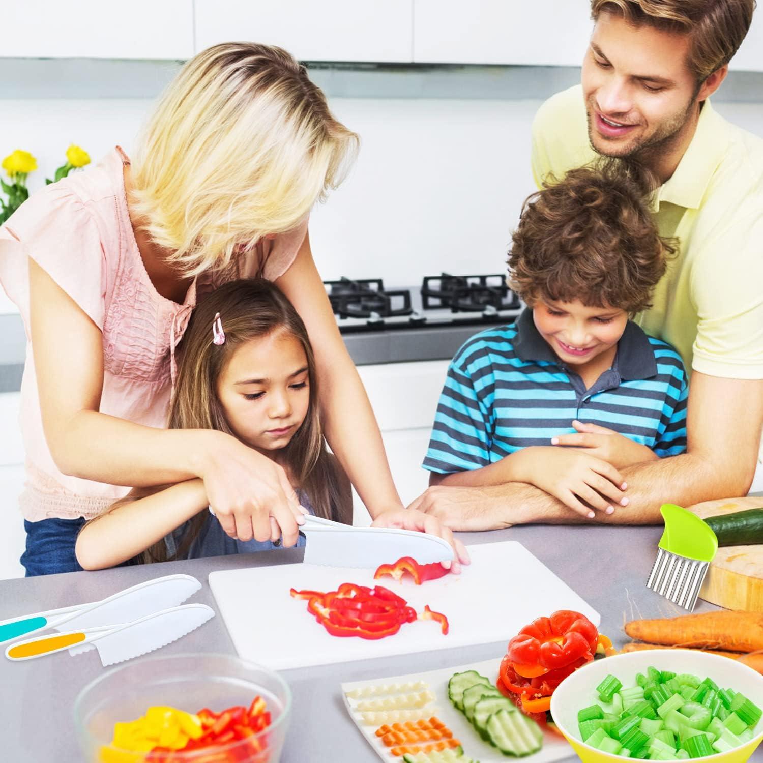 Juego de cuchillos para niños TAORISH 4 piezas seguro y colorido