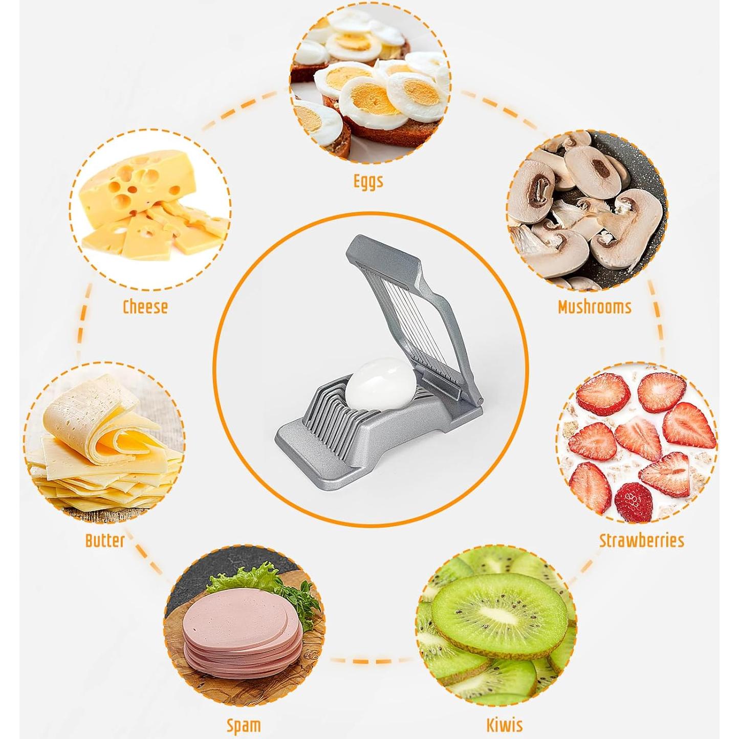 Cortador de Huevos Multifuncional Katoora de Acero Inoxidable