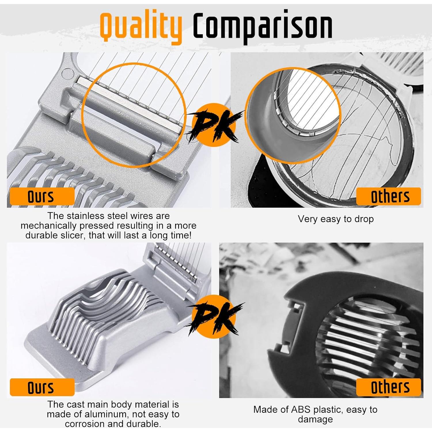 Cortador de Huevos Multifuncional Katoora de Acero Inoxidable