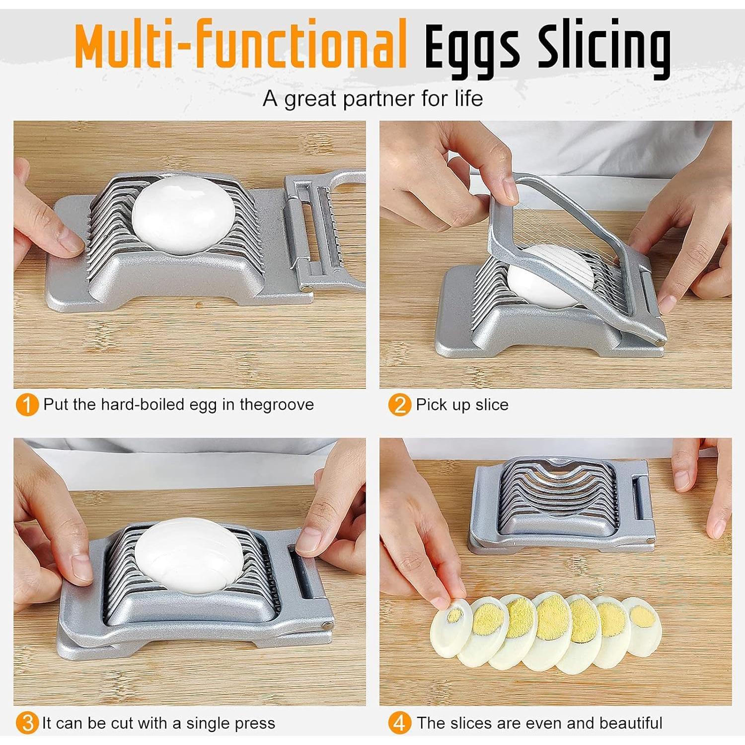 Cortador de Huevos Multifuncional Katoora de Acero Inoxidable