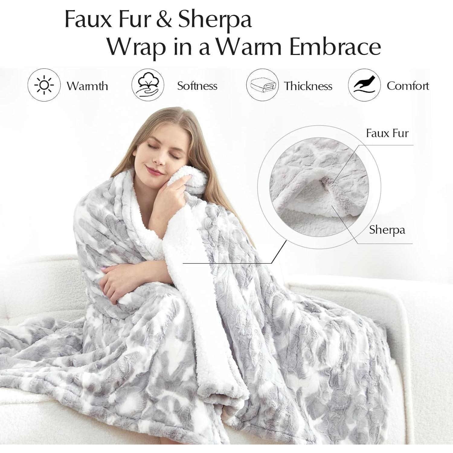 Manta Eléctrica Individual SNUGSUN 157x213cm Gris/Blanco