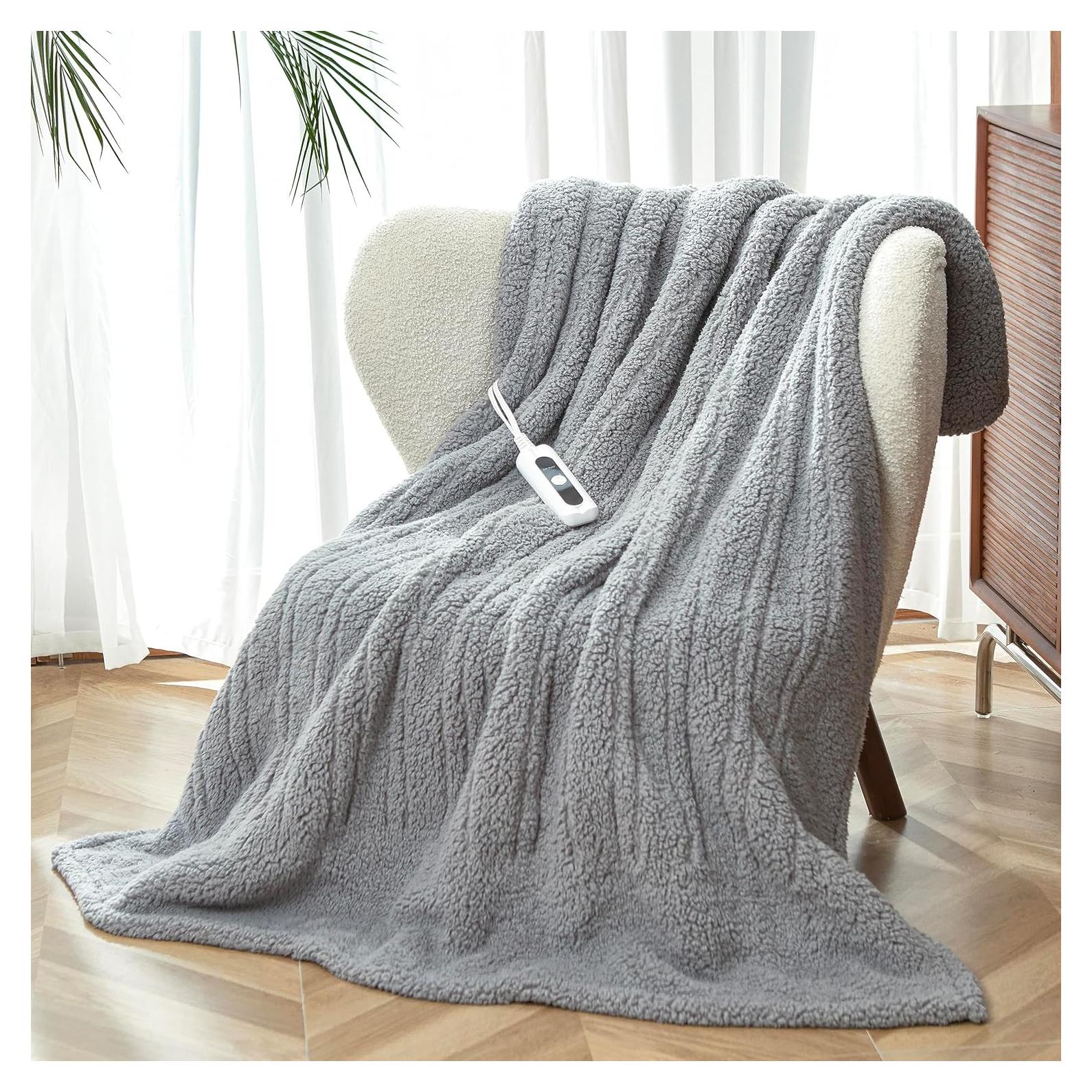 Manta Térmica Eléctrica SNUGSUN 50x60cm Gris Ártico 6 Niveles