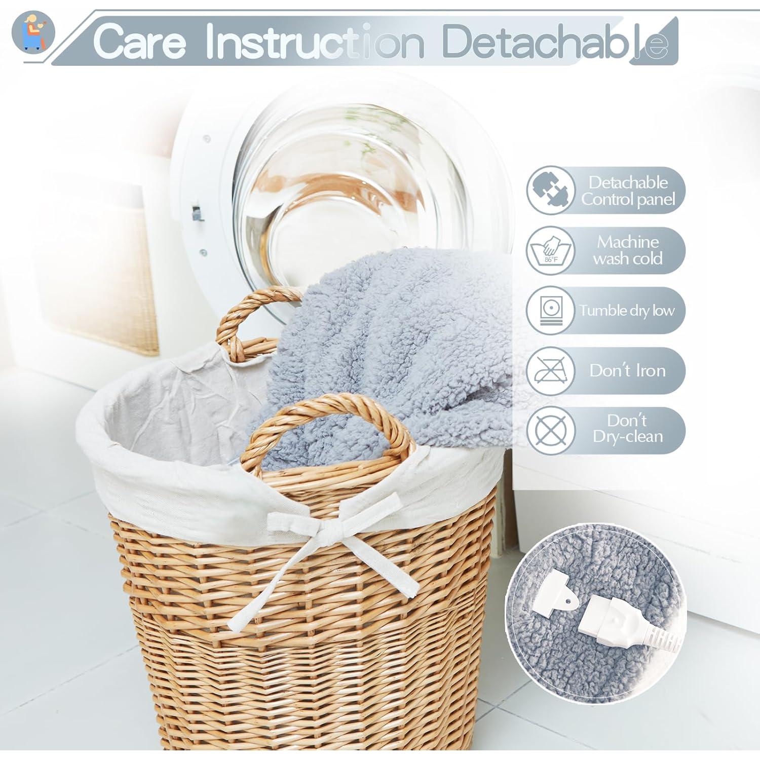 Manta Térmica Eléctrica SNUGSUN 50x60cm Gris Ártico 6 Niveles