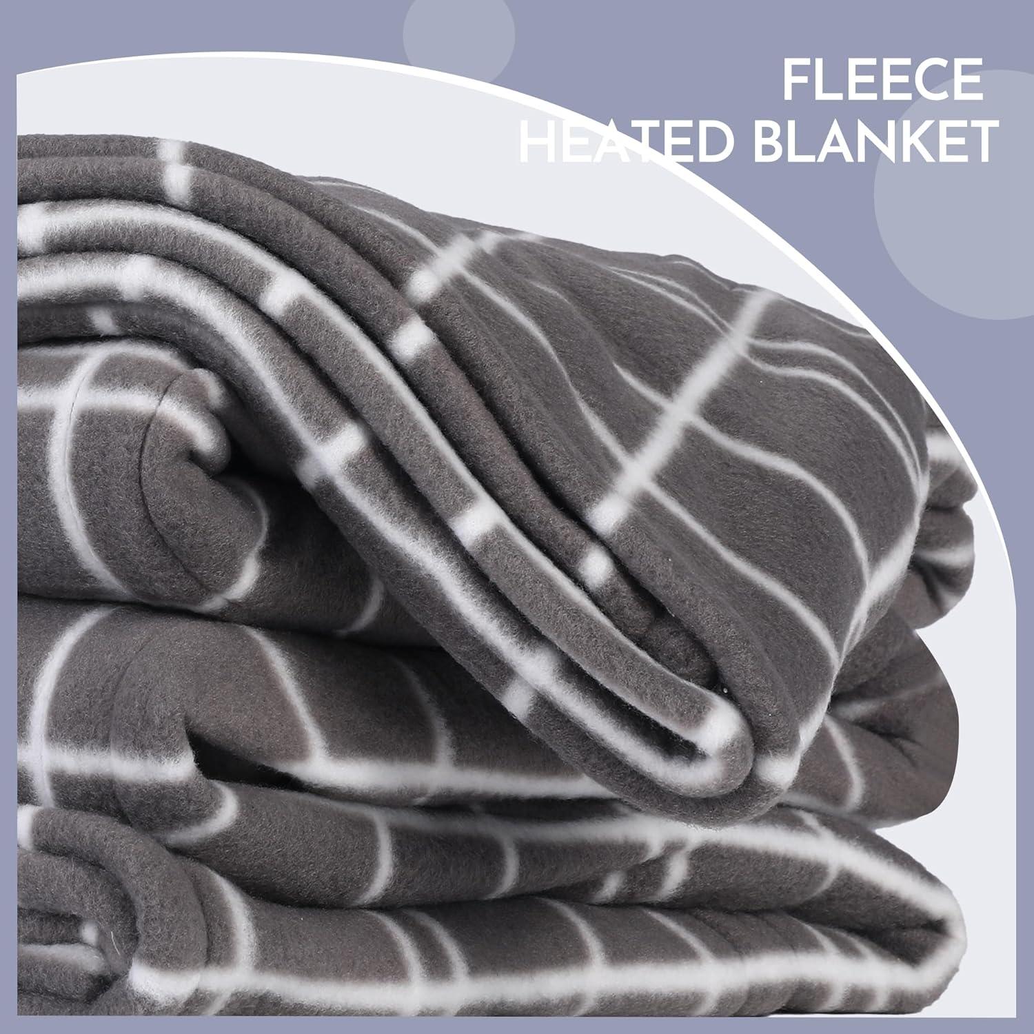 Manta Eléctrica Calentada ONDAN Completo 213x182 cm Gris Claro