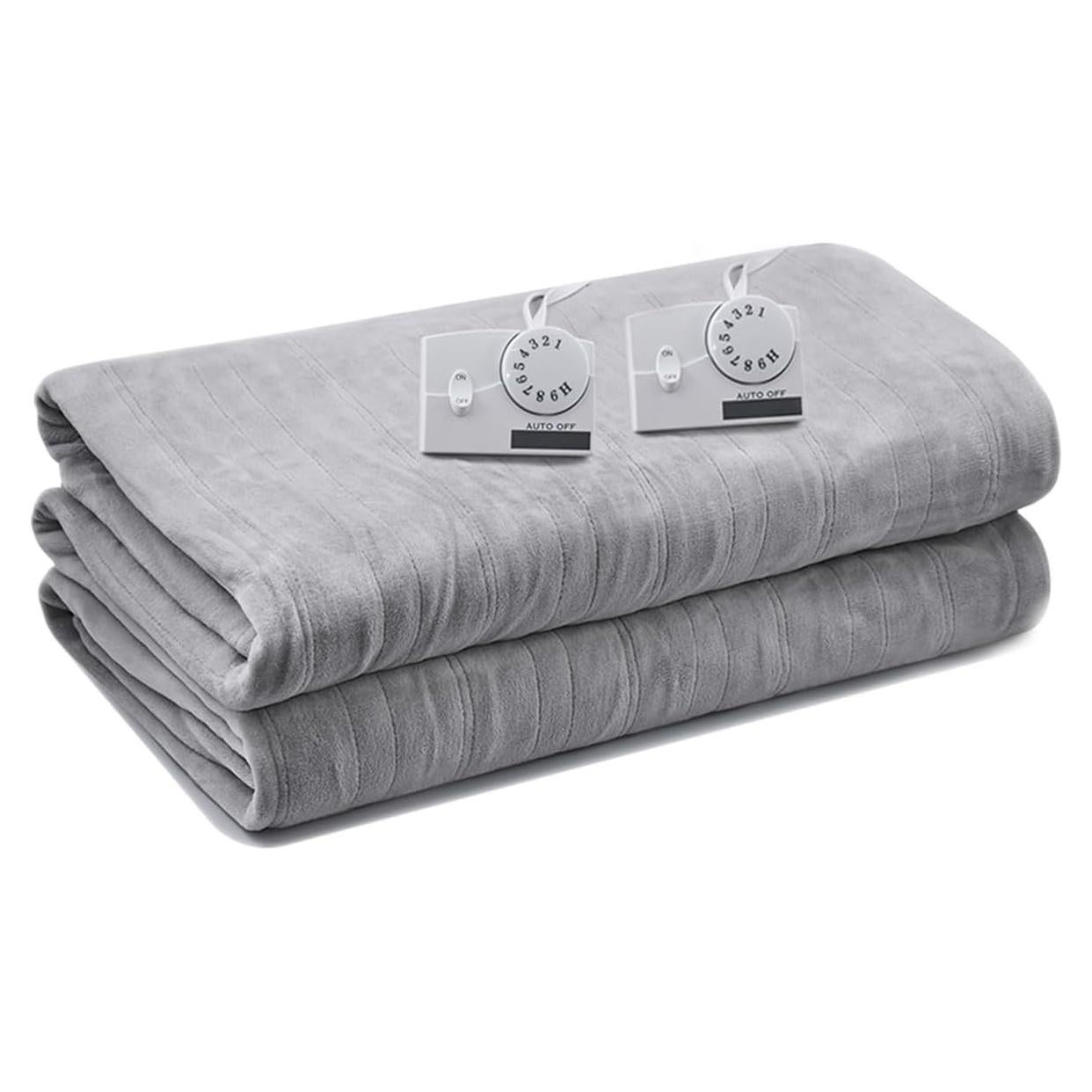 Manta Eléctrica Calentada TCOMAKE Queen 213x229 cm Gris