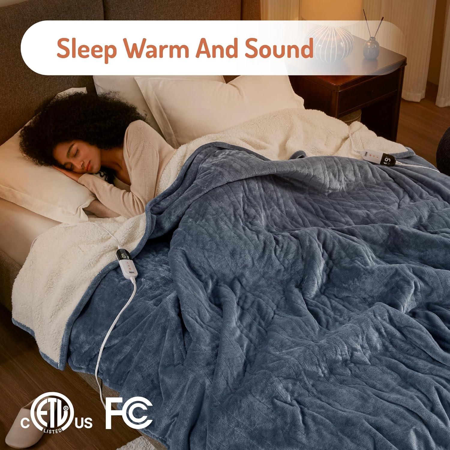 Manta Calentada Degrees of Comfort King 254x229cm Azul