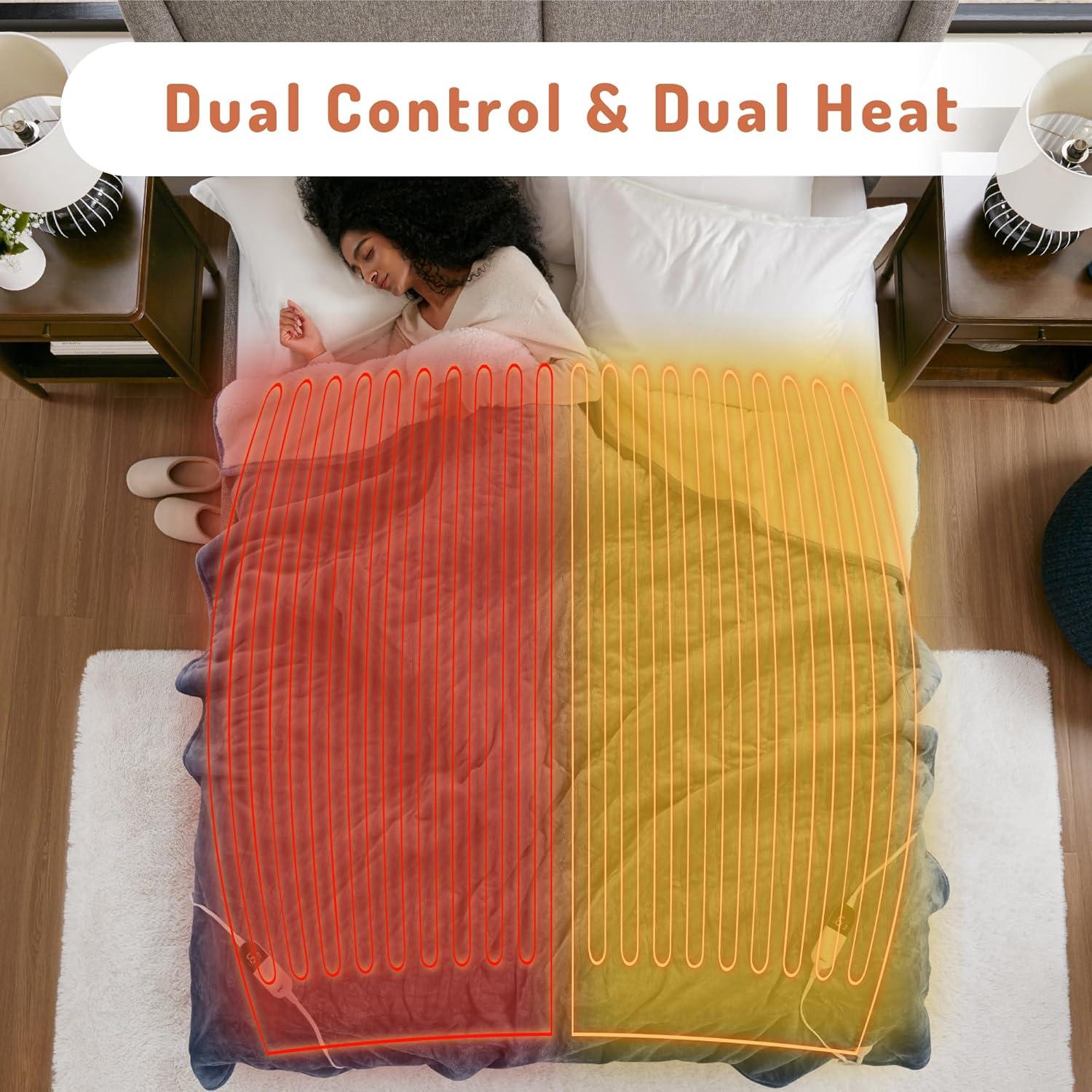 Manta Calentada Degrees of Comfort King 254x229cm Azul