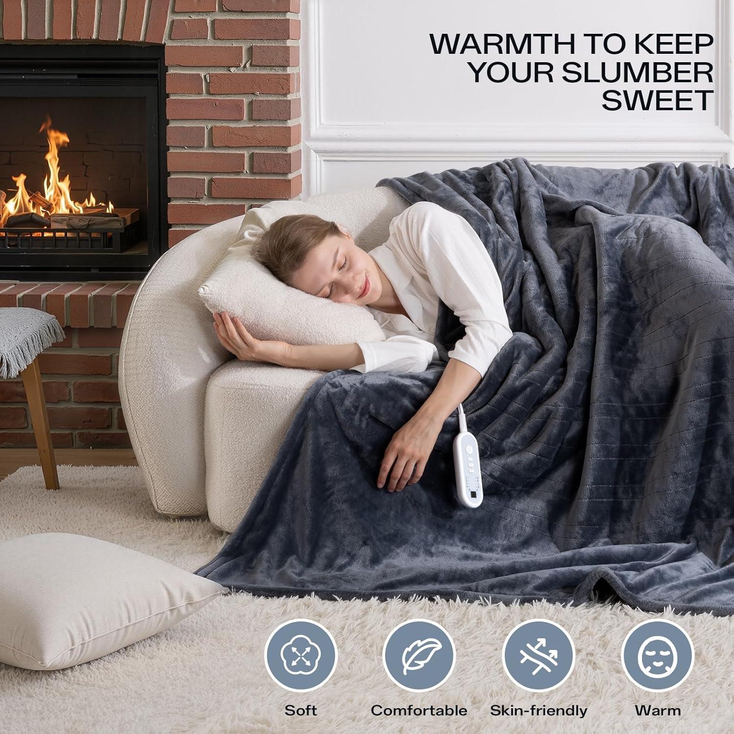 Manta Eléctrica Térmica Ceamorfco Completo 183x213cm Gris