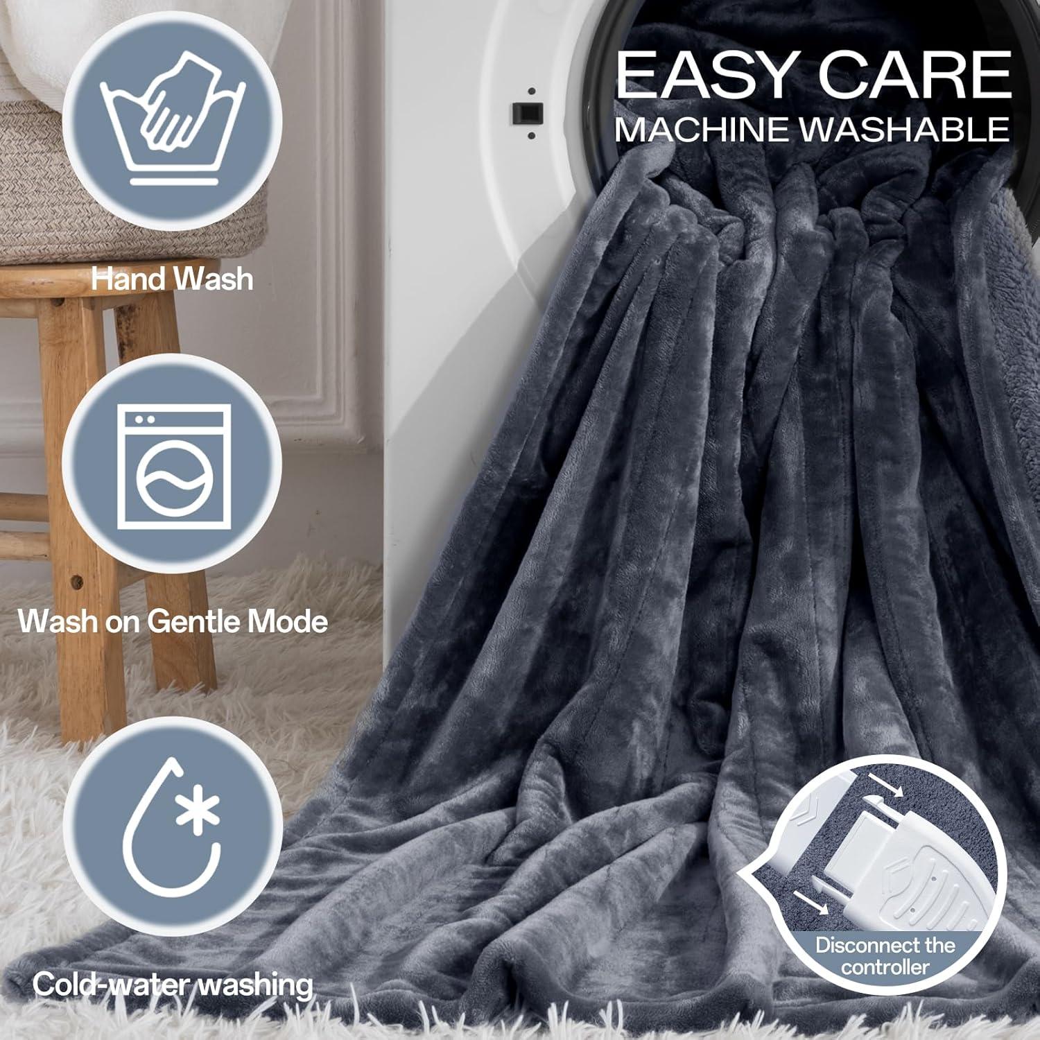 Manta Eléctrica Térmica Ceamorfco Completo 183x213cm Gris